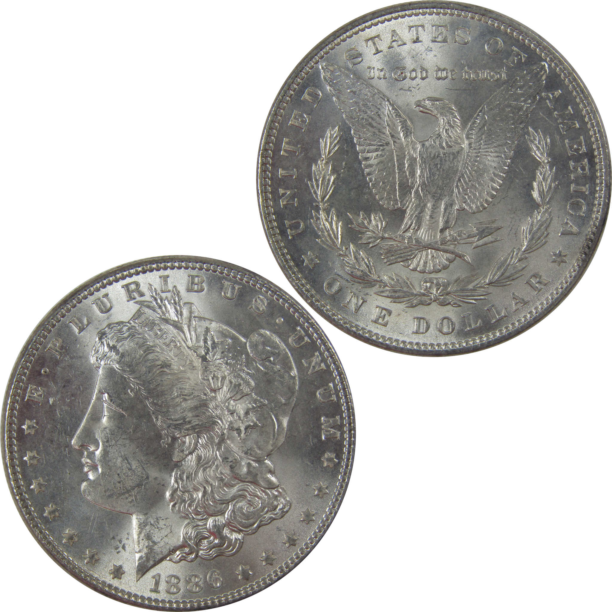 1886 Morgan Dollar Uncirculated Silver $1 Coin SKU:CPC1159 - Morgan coin - Morgan silver dollar - Morgan silver dollar for sale - Profile Coins &amp; Collectibles