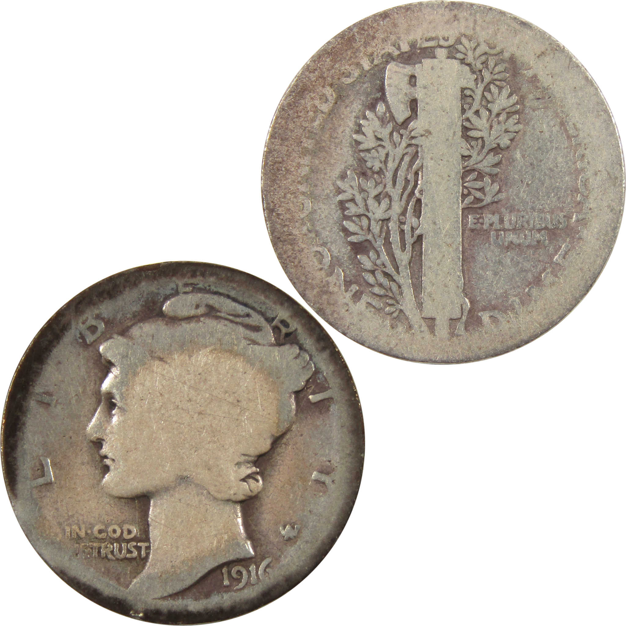 1916 D Mercury Dime FR Fair Silver 10c Coin SKU:I11778