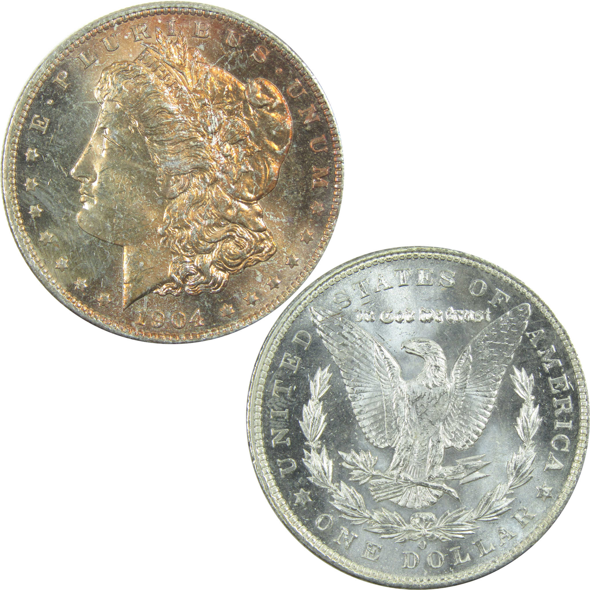 1904 O Morgan Dollar BU Choice Uncirculated Silver $1 Toned SKU:I15287