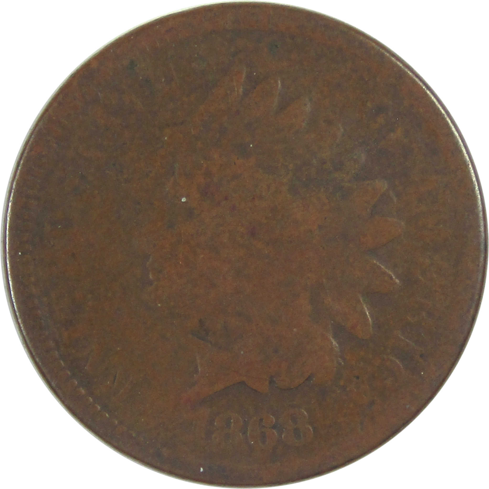 1868 Indian Head Cent AG About Good Penny 1c Coin SKU:I15546