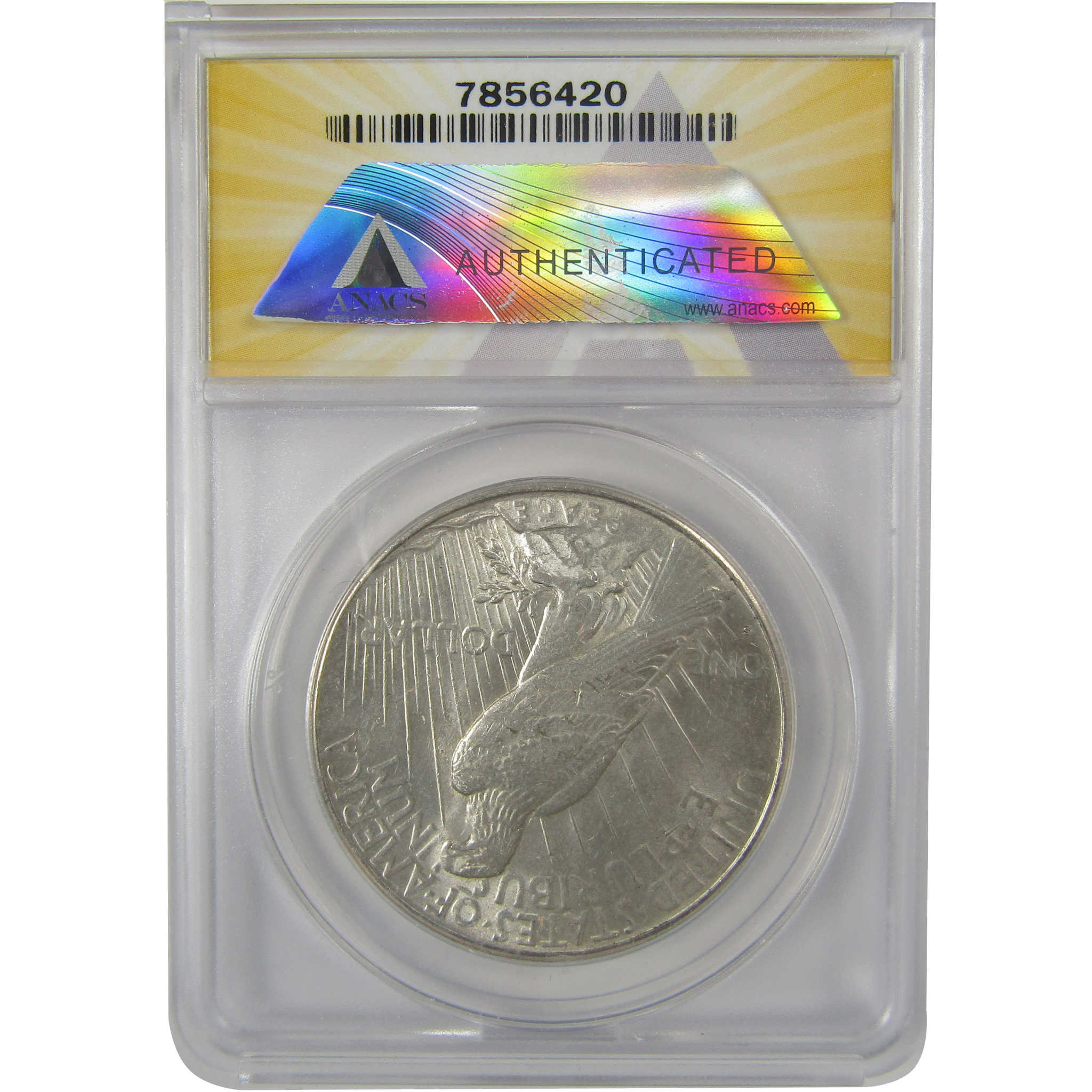 1926 S Peace Dollar MS 61 ANACS Silver Uncirculated $1 Coin SKU:I20896