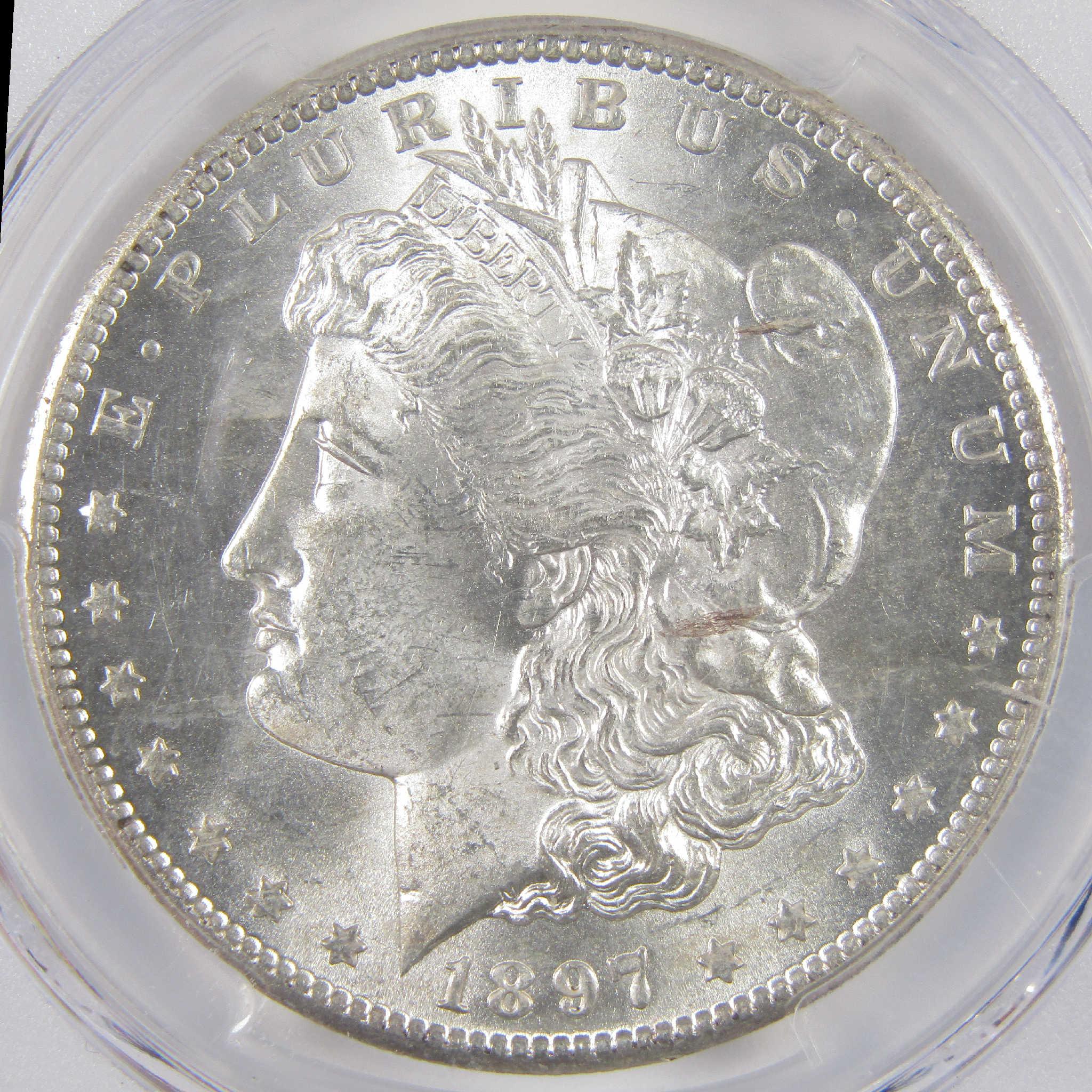 1897 S Morgan Dollar MS 64 PCGS Silver Uncirculated $1 Coin SKU:I18194 - Morgan coin - Morgan silver dollar - Morgan silver dollar for sale - Profile Coins &amp; Collectibles