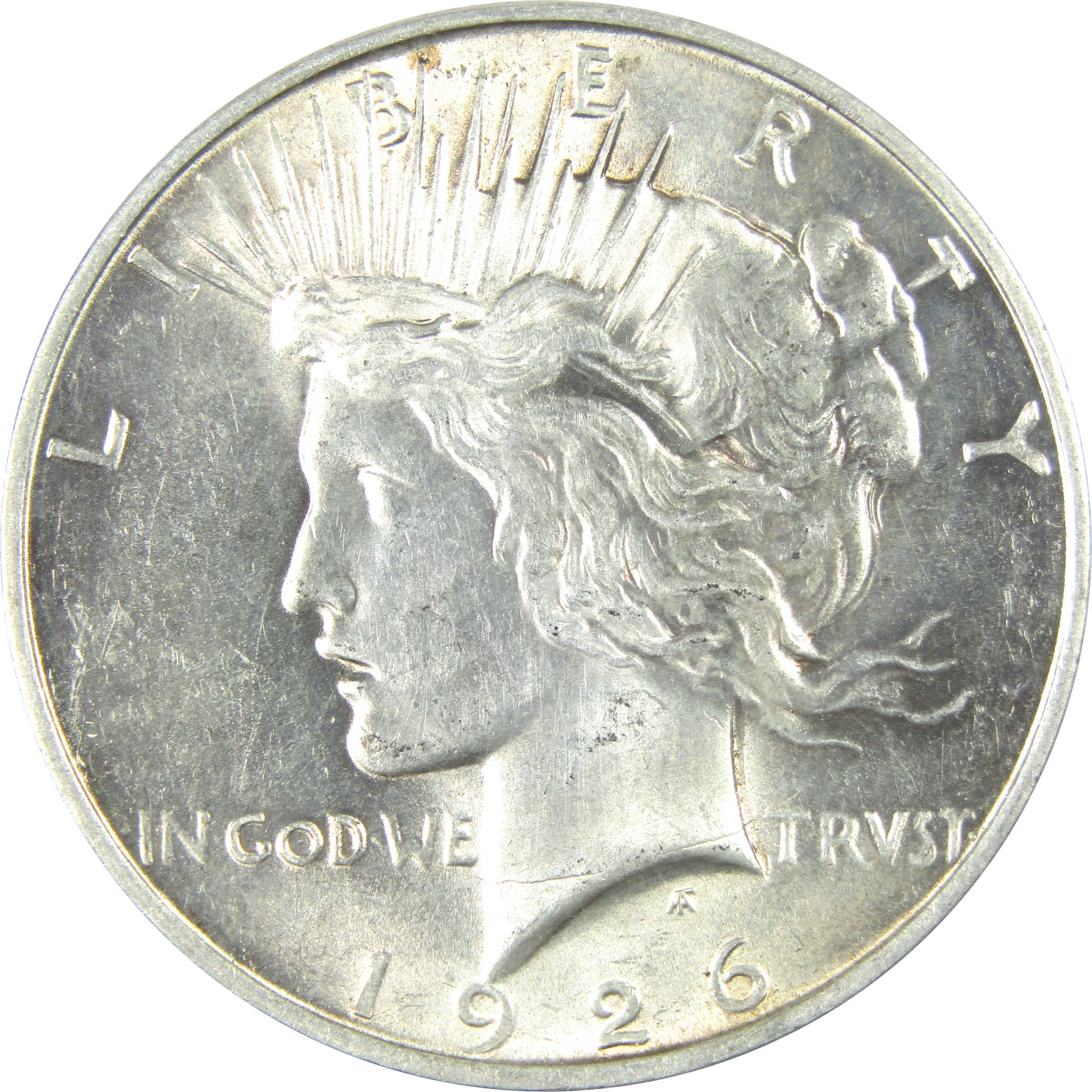 1926 D Peace Dollar Borderline Uncirculated Silver $1 Coin SKU:I15202