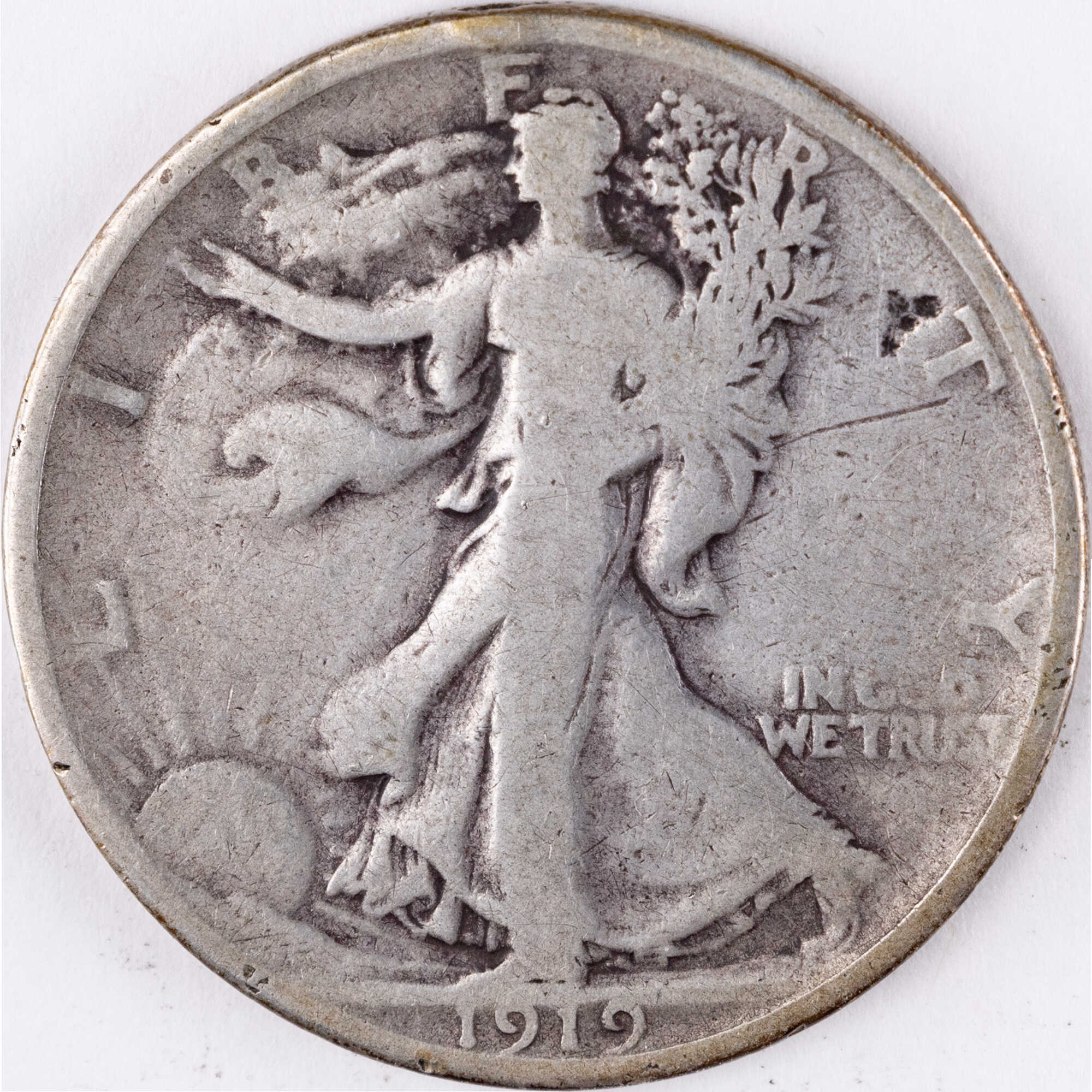 1919 Liberty Walking Half Dollar VG Very Good Silver SKU:CPC12677