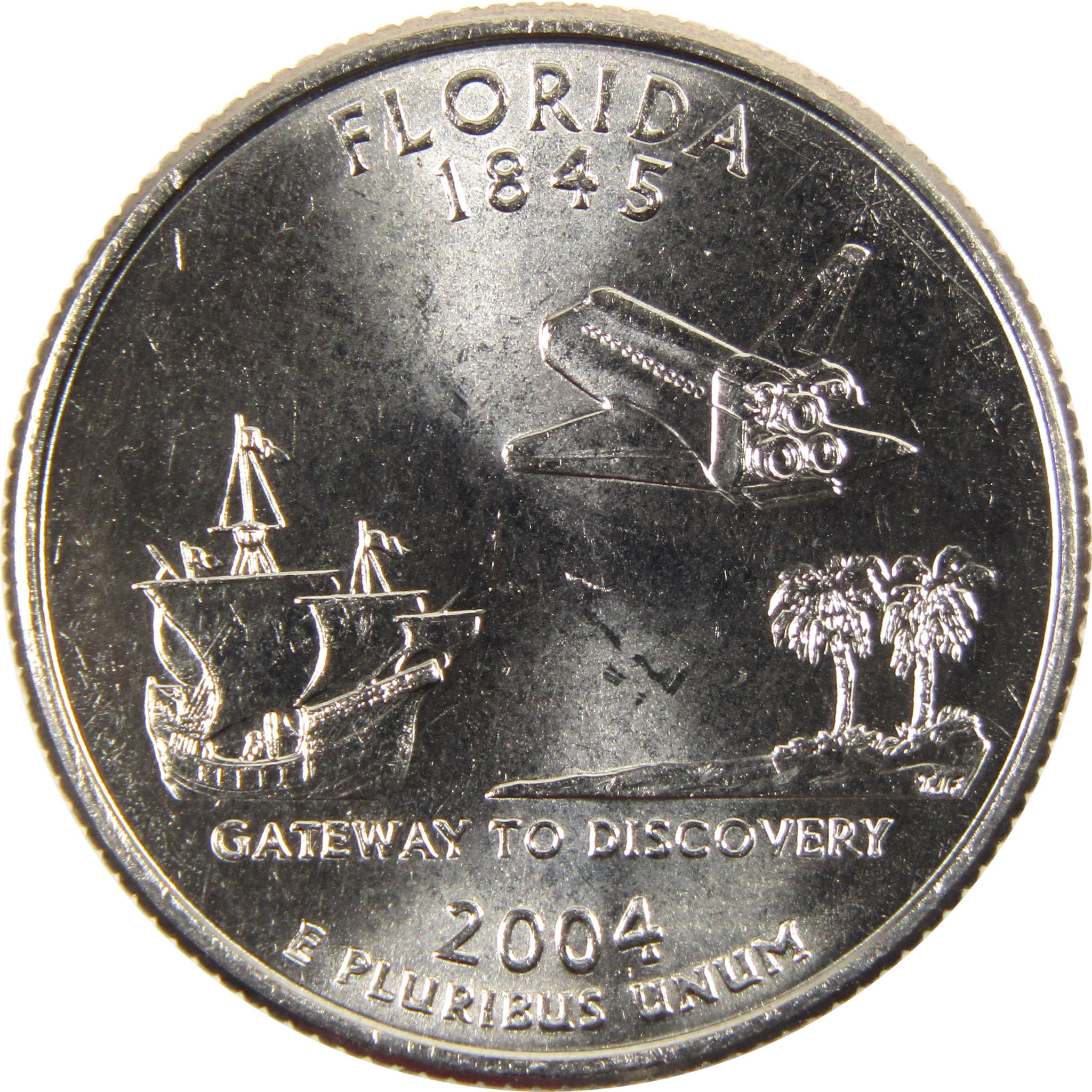 2004 D Florida State Quarter BU Uncirculated Clad 25c Coin