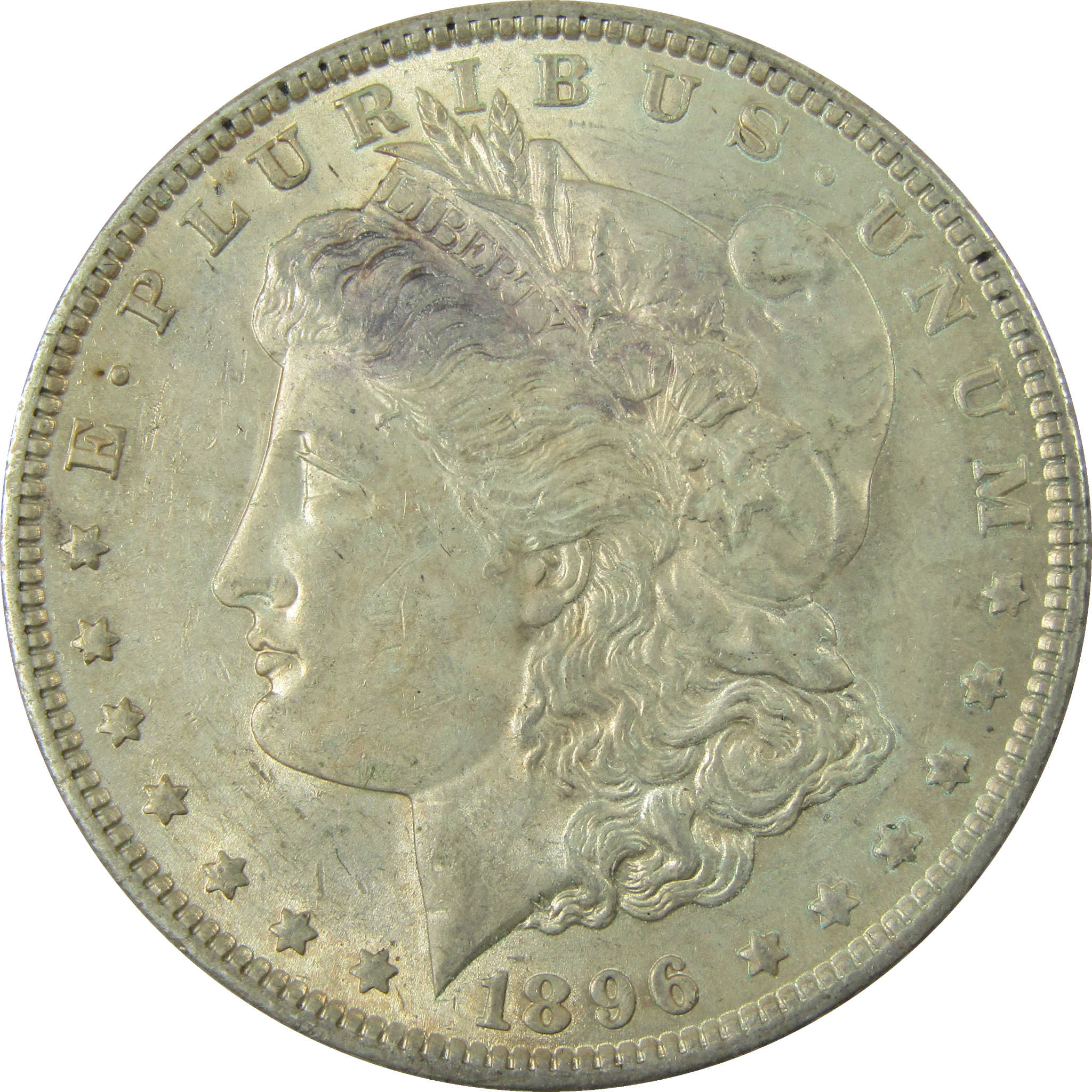 1896 Morgan Silver Dollar AU About Uncirculated $1 Coin SKU:CP1641