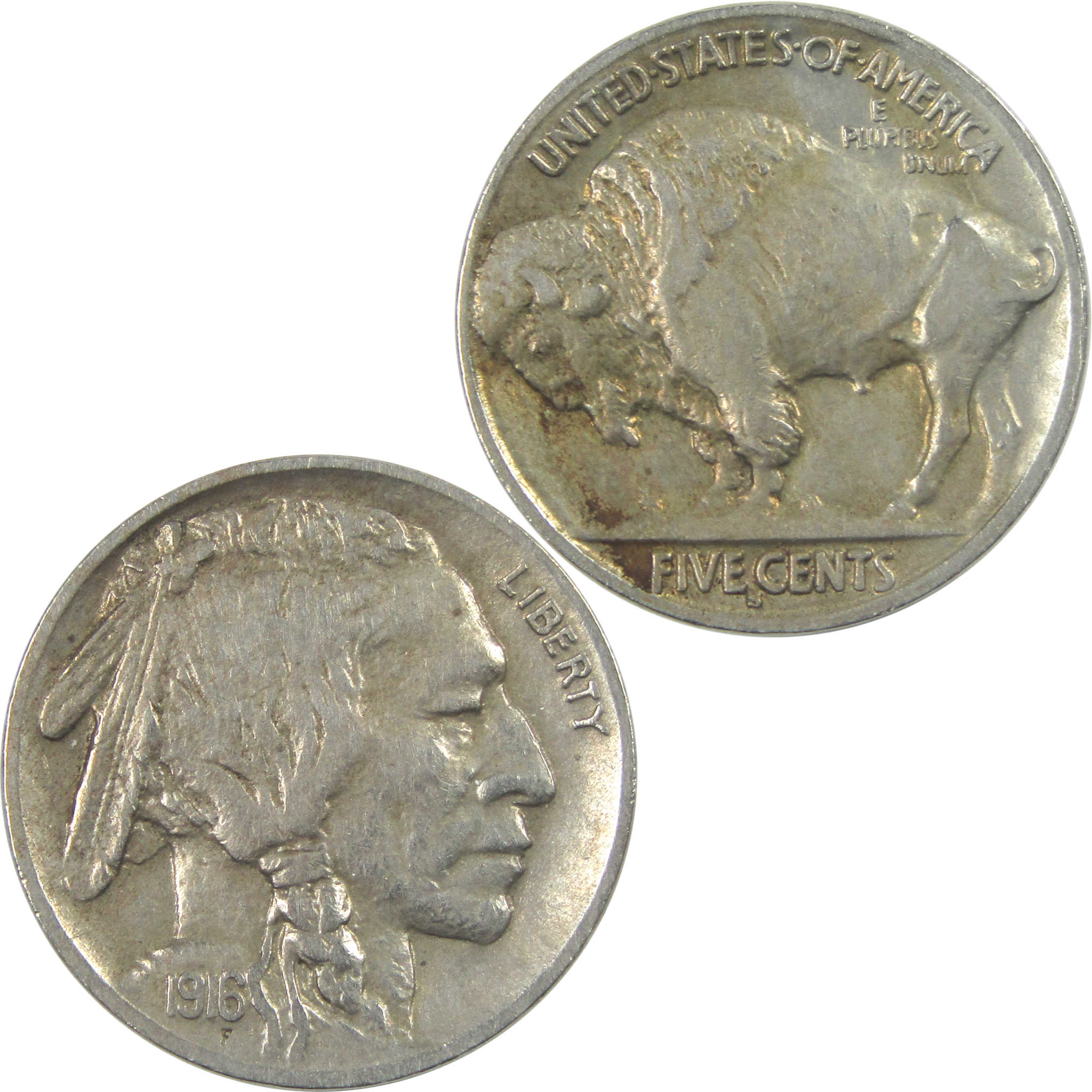 1916 S Indian Head Buffalo Nickel AU About Uncirculated 5c SKU:I15400