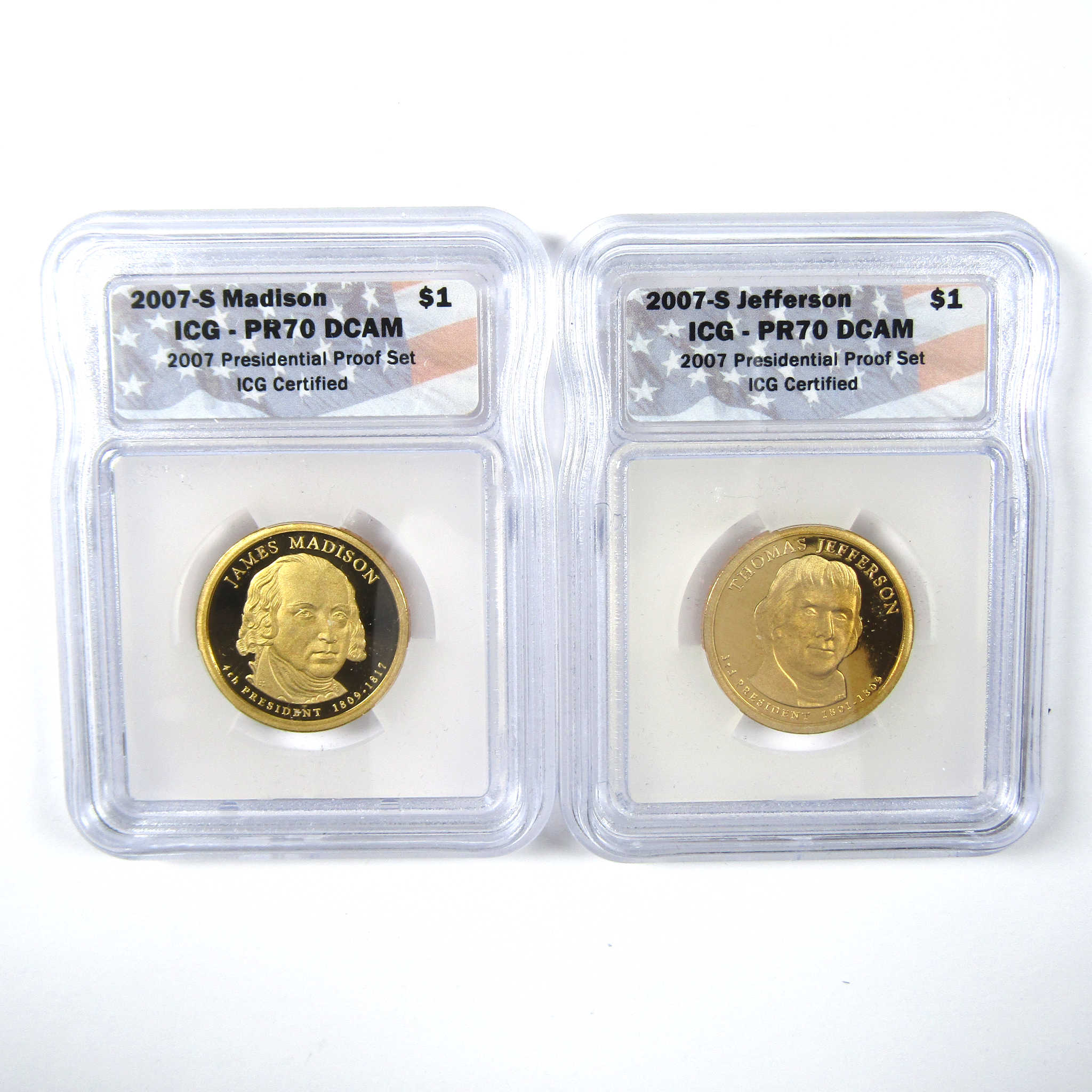 2007 Presidential Dollar 4 Coin Set PR 70 ICG $1 Proof SKU:CPC6604