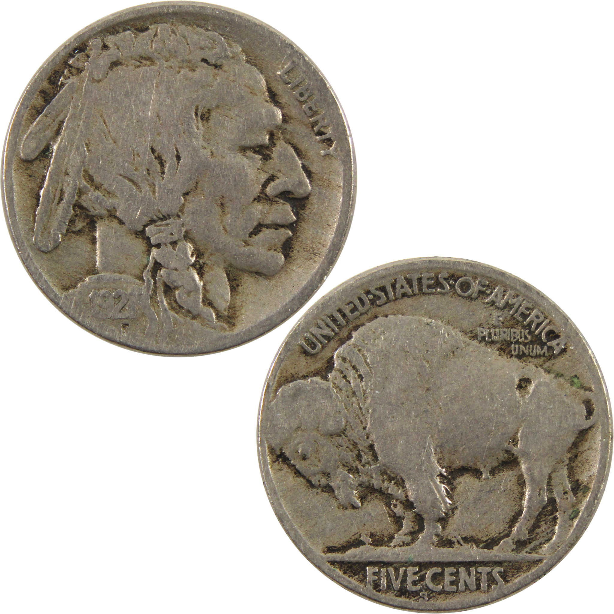 1921 S Indian Head Buffalo Nickel VG/F Very Good Fine 5c SKU:I10281