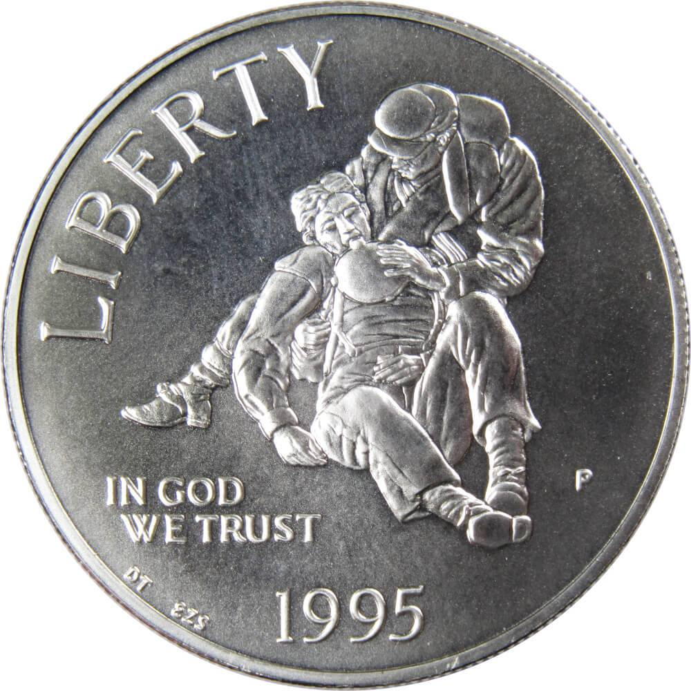 Civil War Commemorative Dollar 1995 P BU Uncirculated Silver $1 Coin