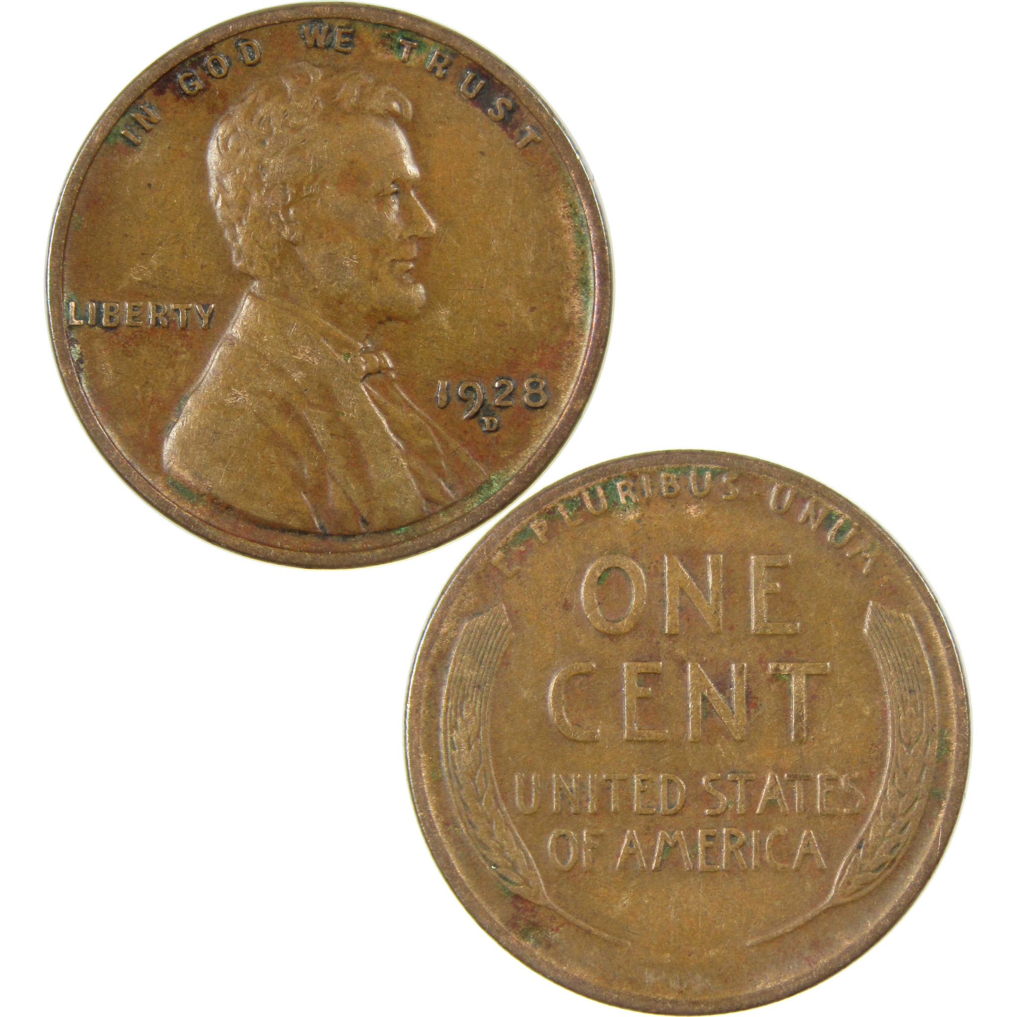 1928 D Lincoln Wheat Cent VF Very Fine Penny 1c Coin SKU:I27591