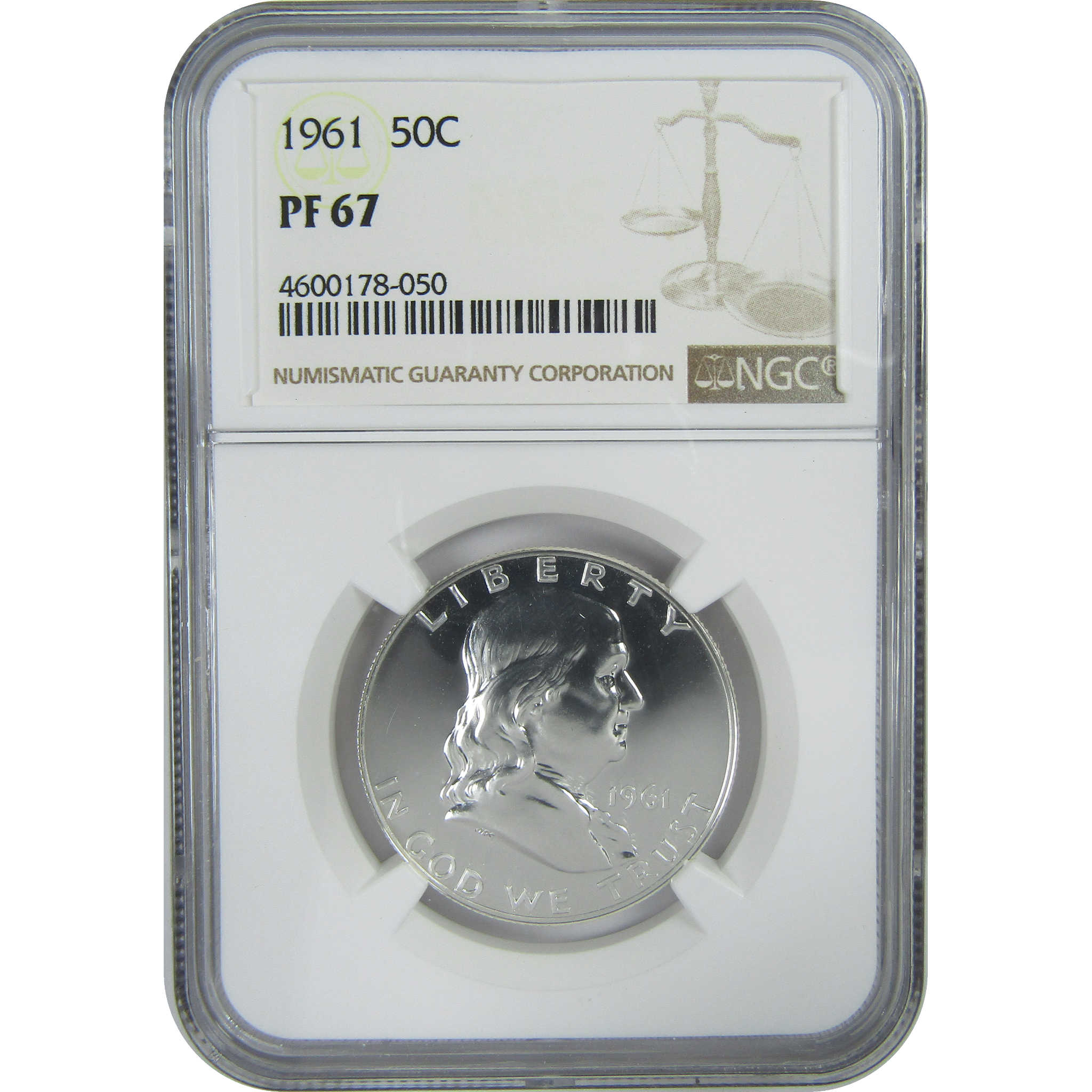 1961 Franklin Half Dollar PF 67 NGC Silver 50c Proof Coin SKU:CPC9273