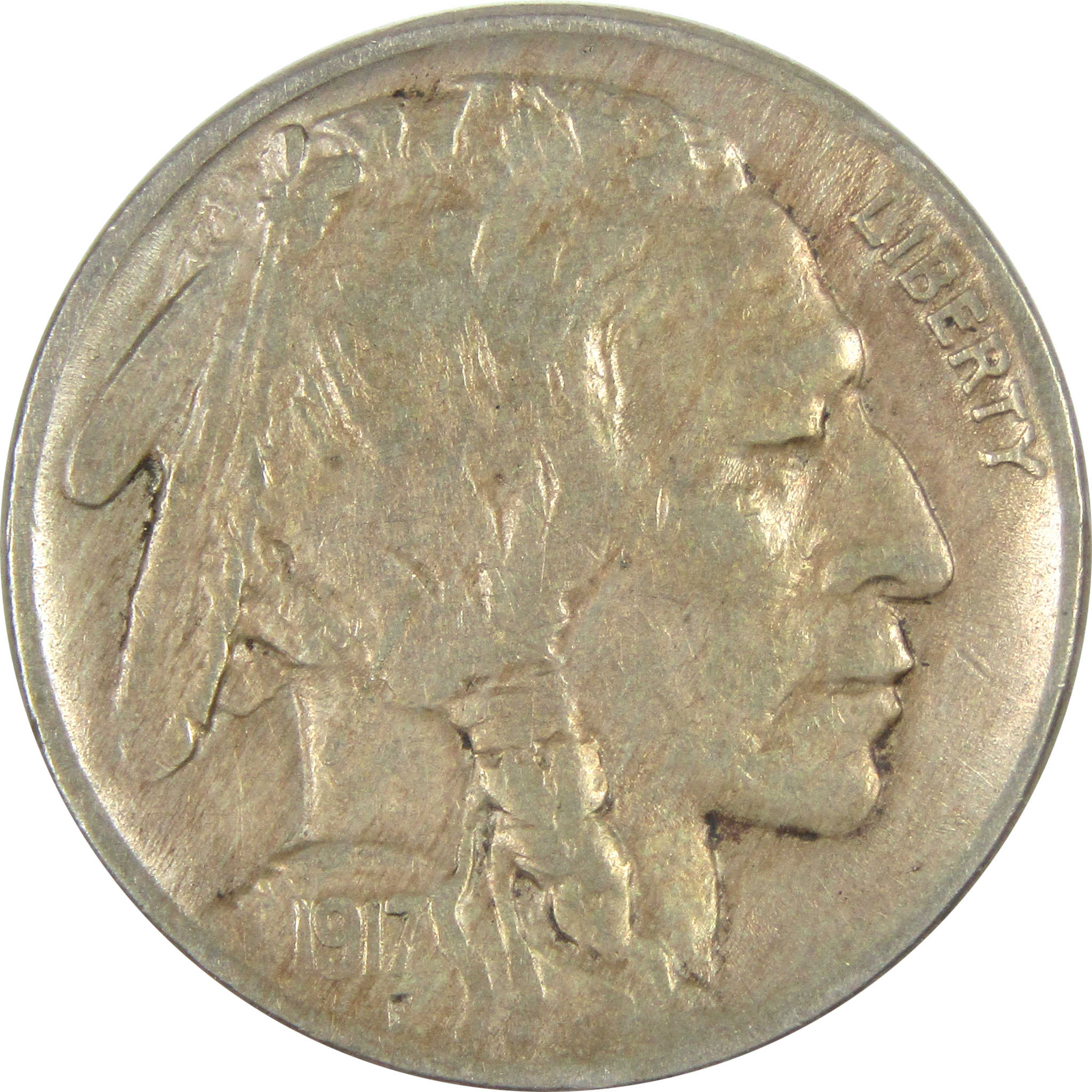 1917 Indian Head Buffalo Nickel VF Very Fine 5c Coin SKU:CPC8632