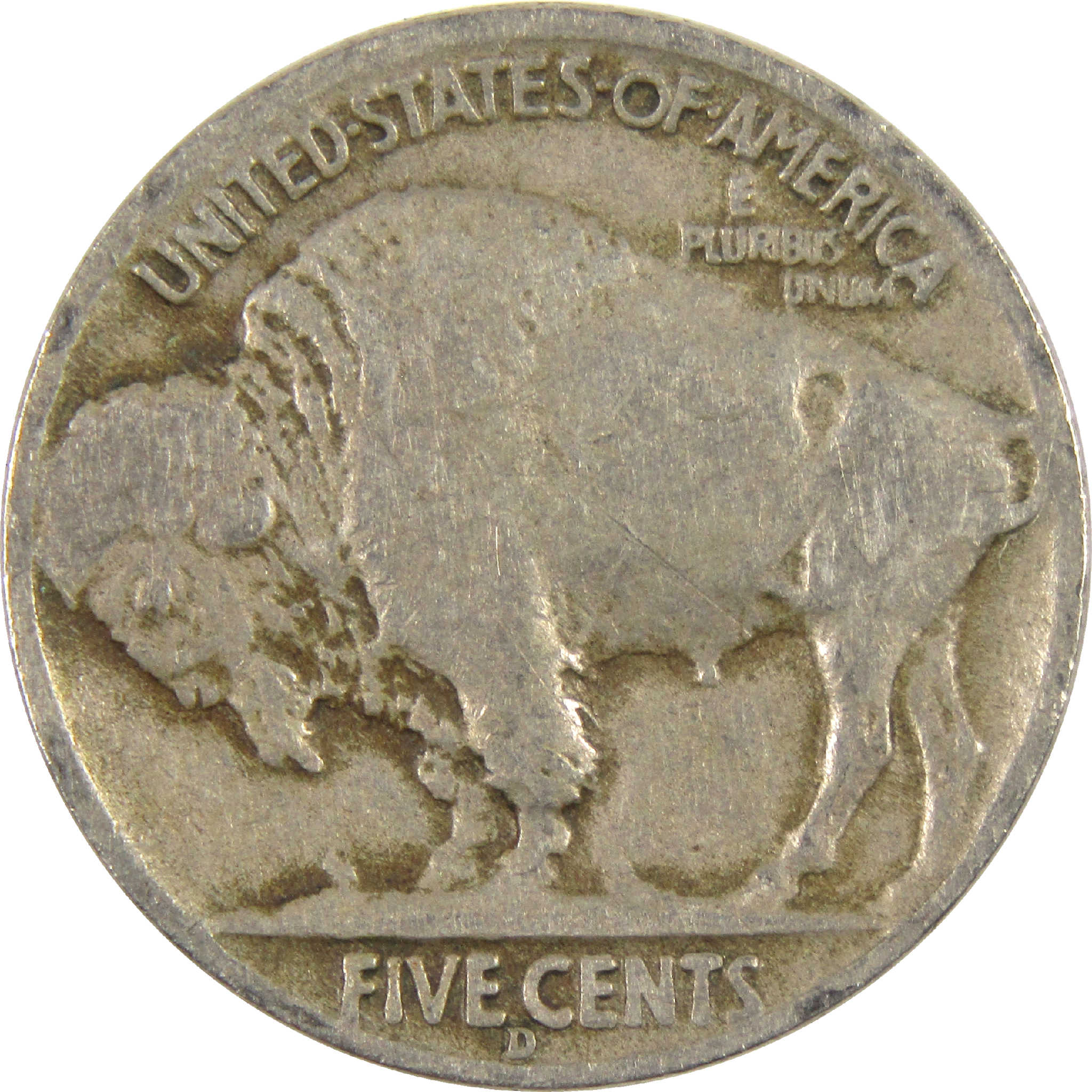 1938 D Indian Head Buffalo Nickel VG Very Good 5c Coin