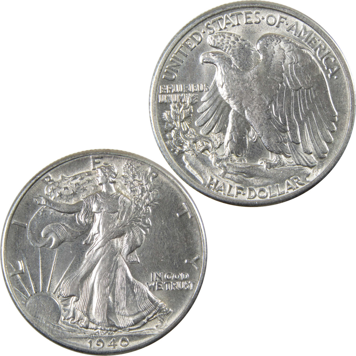 1940 Liberty Walking Silver 50c Borderline Uncirculated SKU:I28673