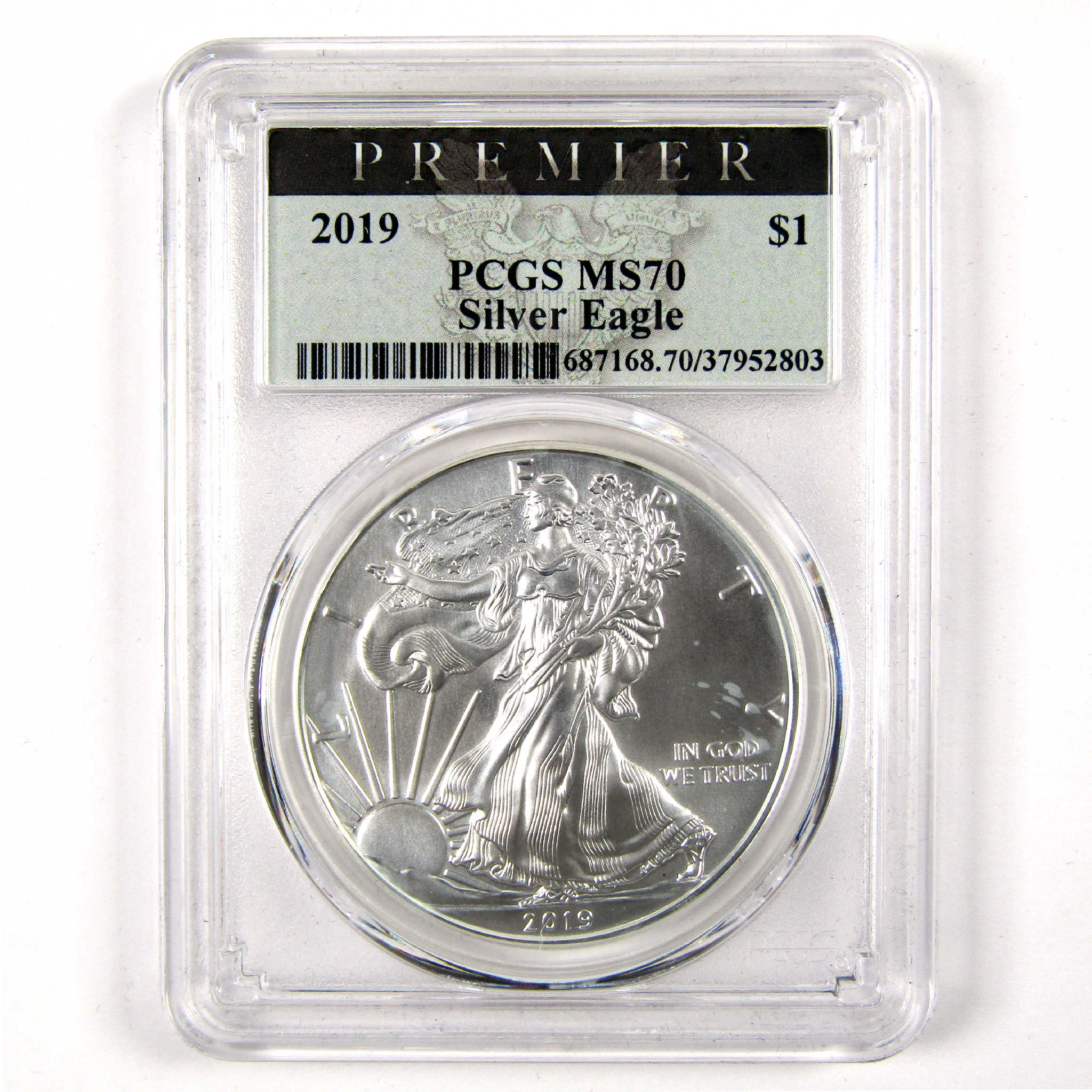 2019 American Silver Eagle MS 70 PCGS 1 oz $1 Unc with Box SKU:CPC6451