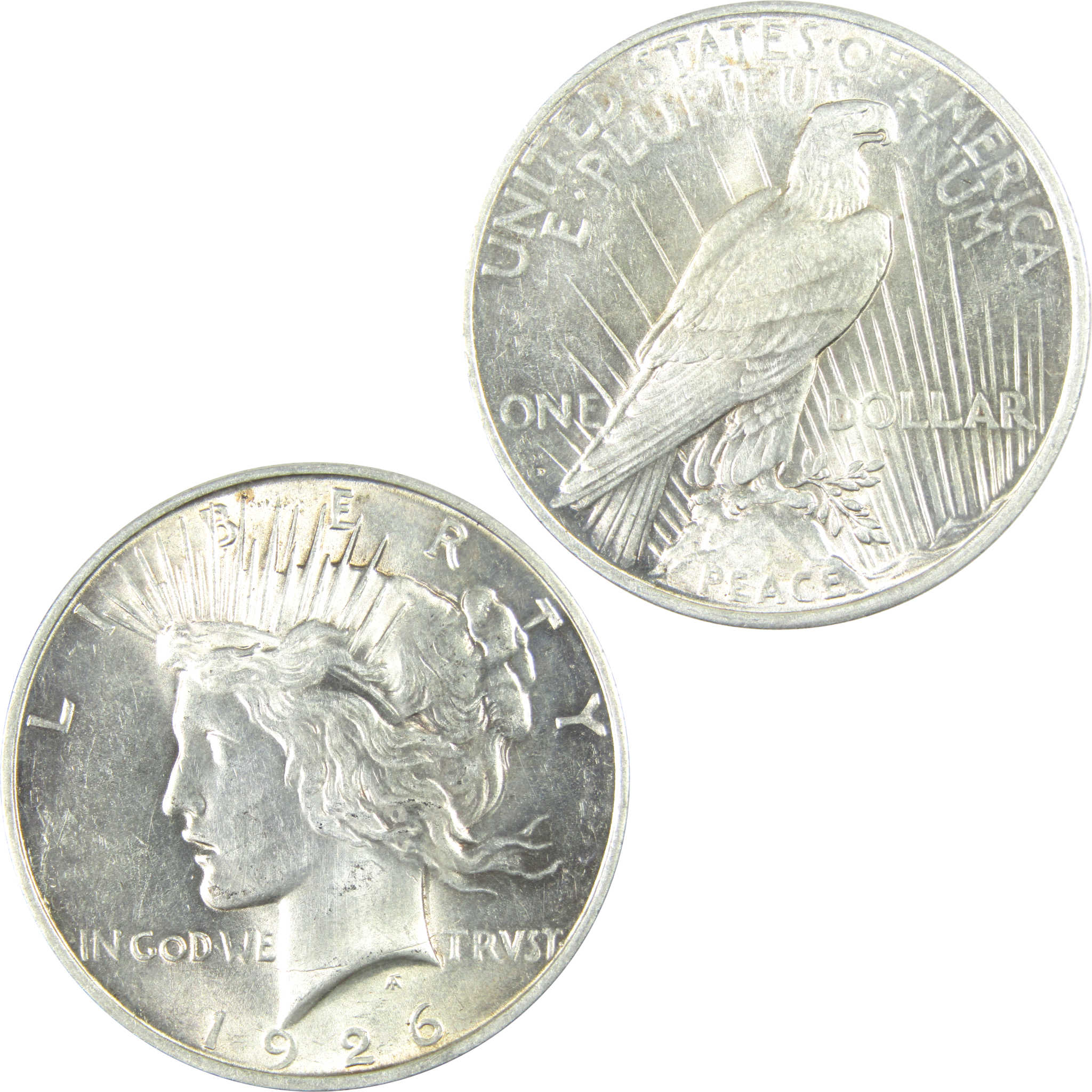 1926 D Peace Dollar Borderline Uncirculated Silver $1 Coin SKU:I15202