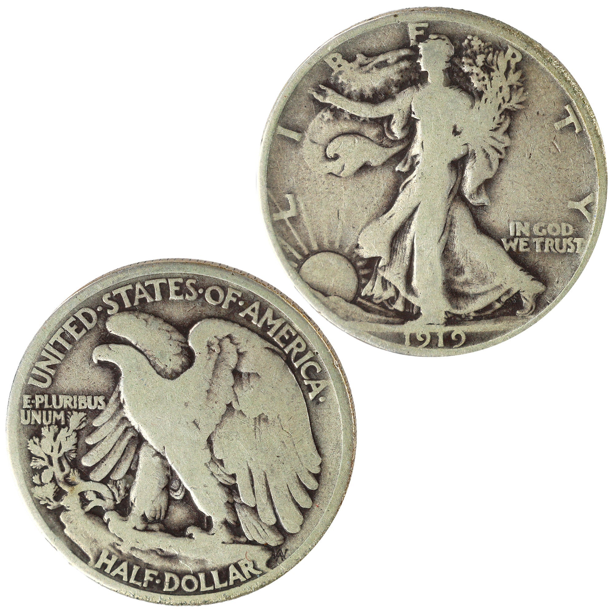 1919 Liberty Walking Half Dollar VG Very Good Silver 50c SKU:I11981
