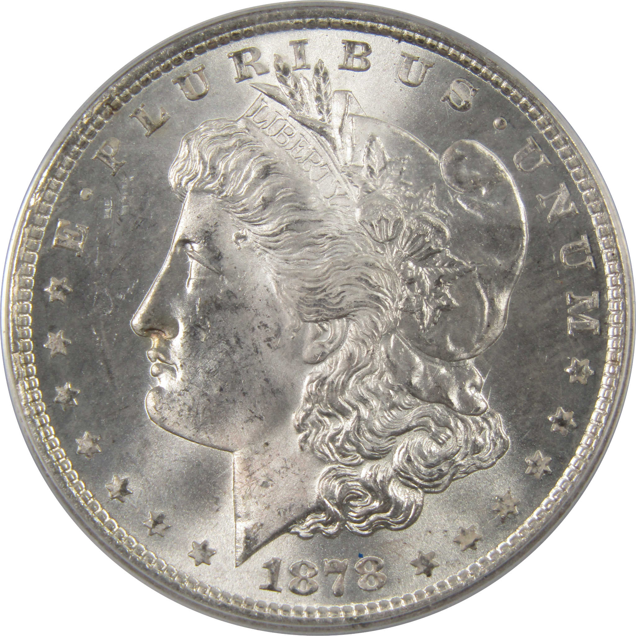 1878 8TF Morgan Dollar MS 63 ANACS Silver $1 Coin Toned SKU:I10162
