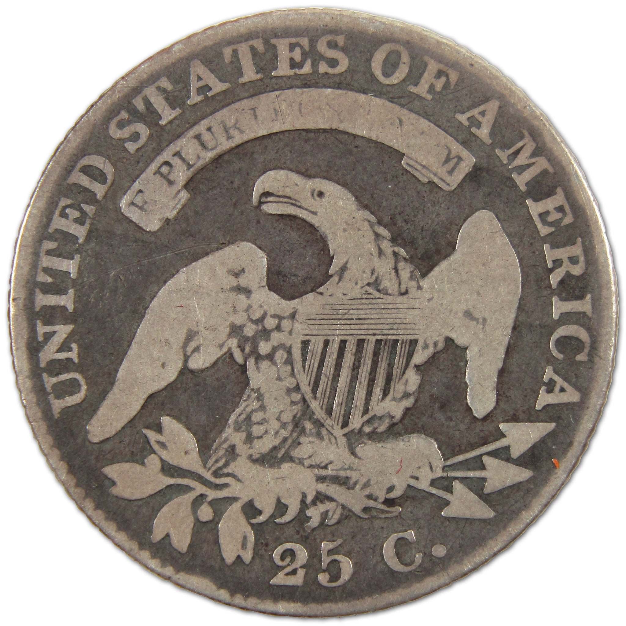 1821 Capped Bust Quarter G Good Silver 25c Coin SKU:I10565