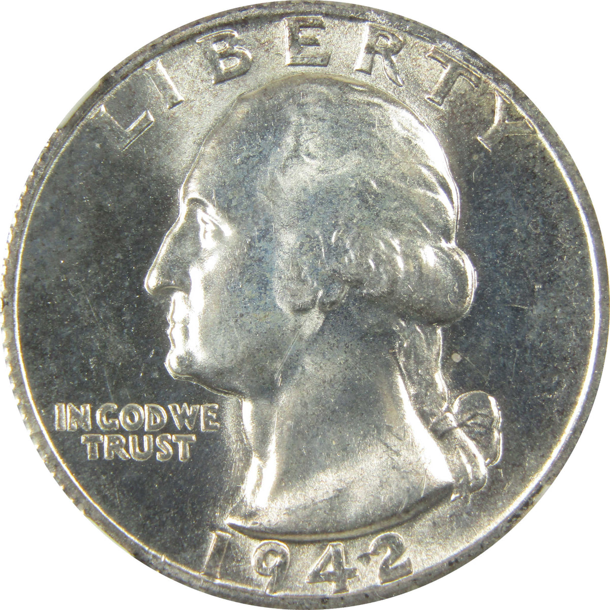 1942 S Washington Silver 25c MS 64 NGC Bag Fragment SKU:I28701