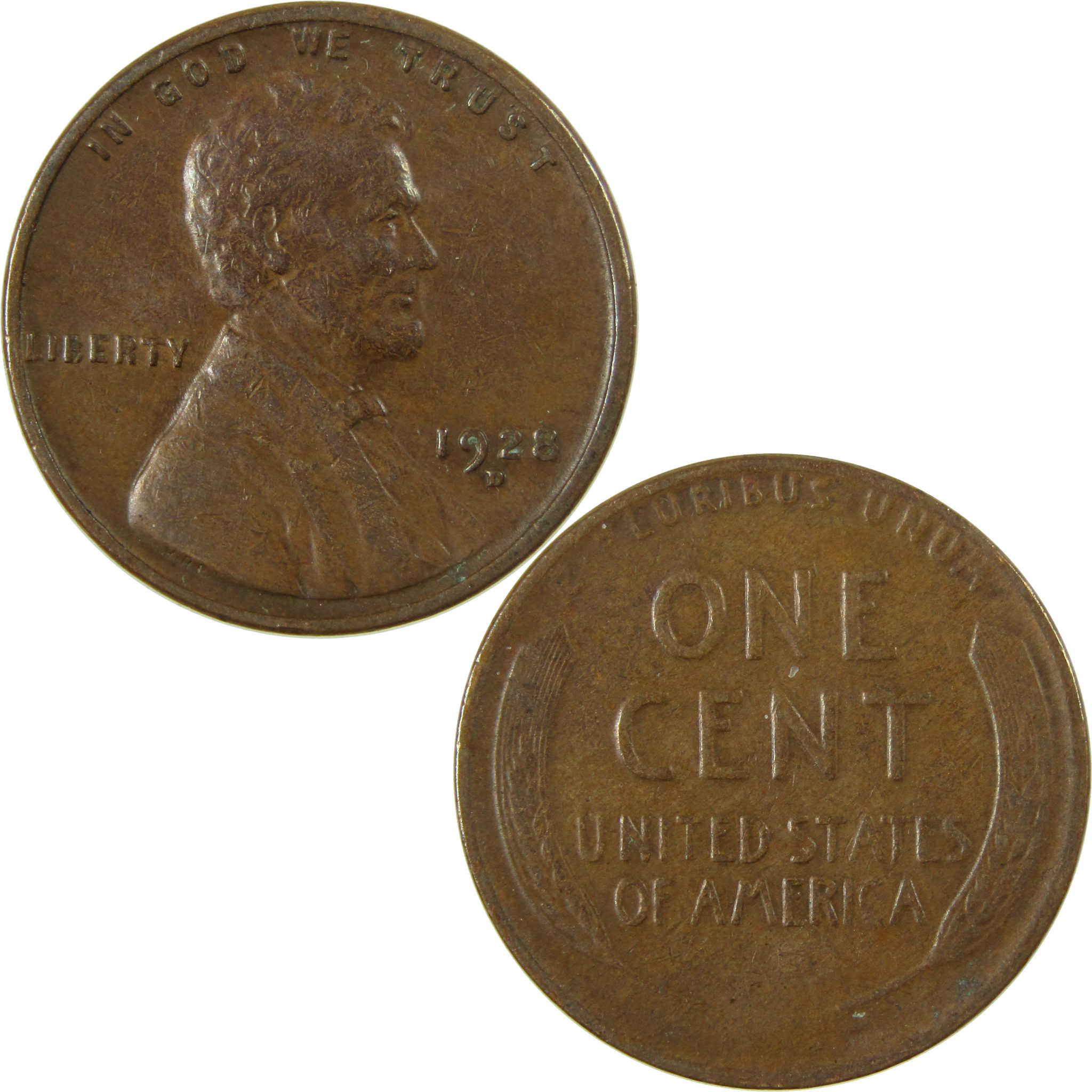 1928 D Lincoln Wheat Cent VF Very Fine Penny 1c Coin SKU:I27588
