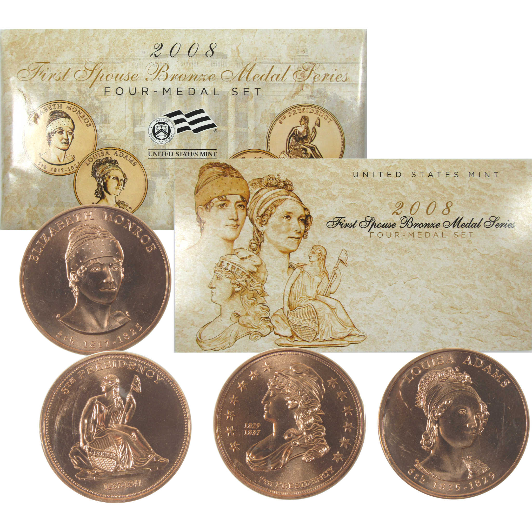 2008 First Spouse Bronze Medal Series 4 Piece Set SKU:CPC8987