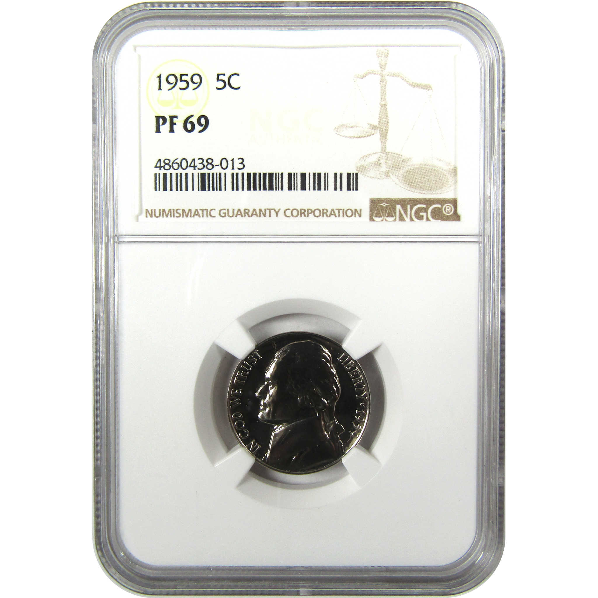1959 Jefferson Nickel PF 69 NGC Proof 5c Coin Collectible SKU:I27323