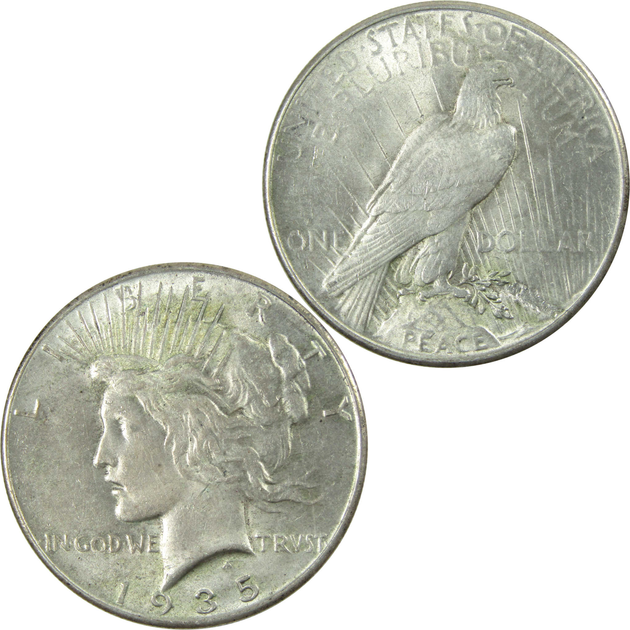 1935 Peace Dollar AU About Uncirculated Silver $1 Coin SKU:I13693