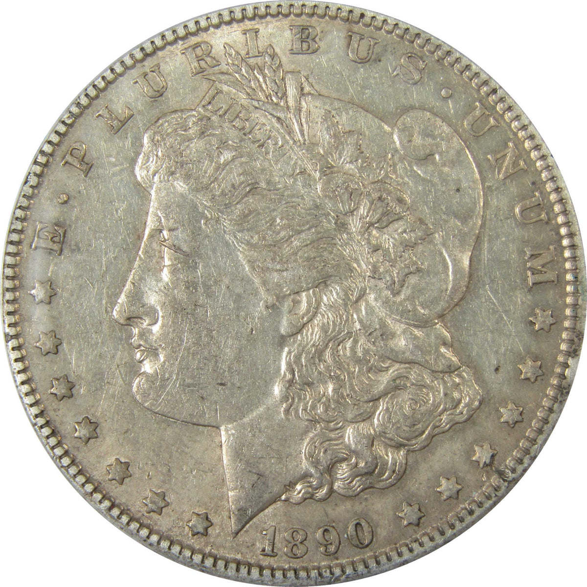 1890 CC Morgan Silver Dollar AU 50 ANACS $1 Coin SKU:I27951 - Morgan coin - Morgan silver dollar - Morgan silver dollar for sale - Profile Coins &amp; Collectibles
