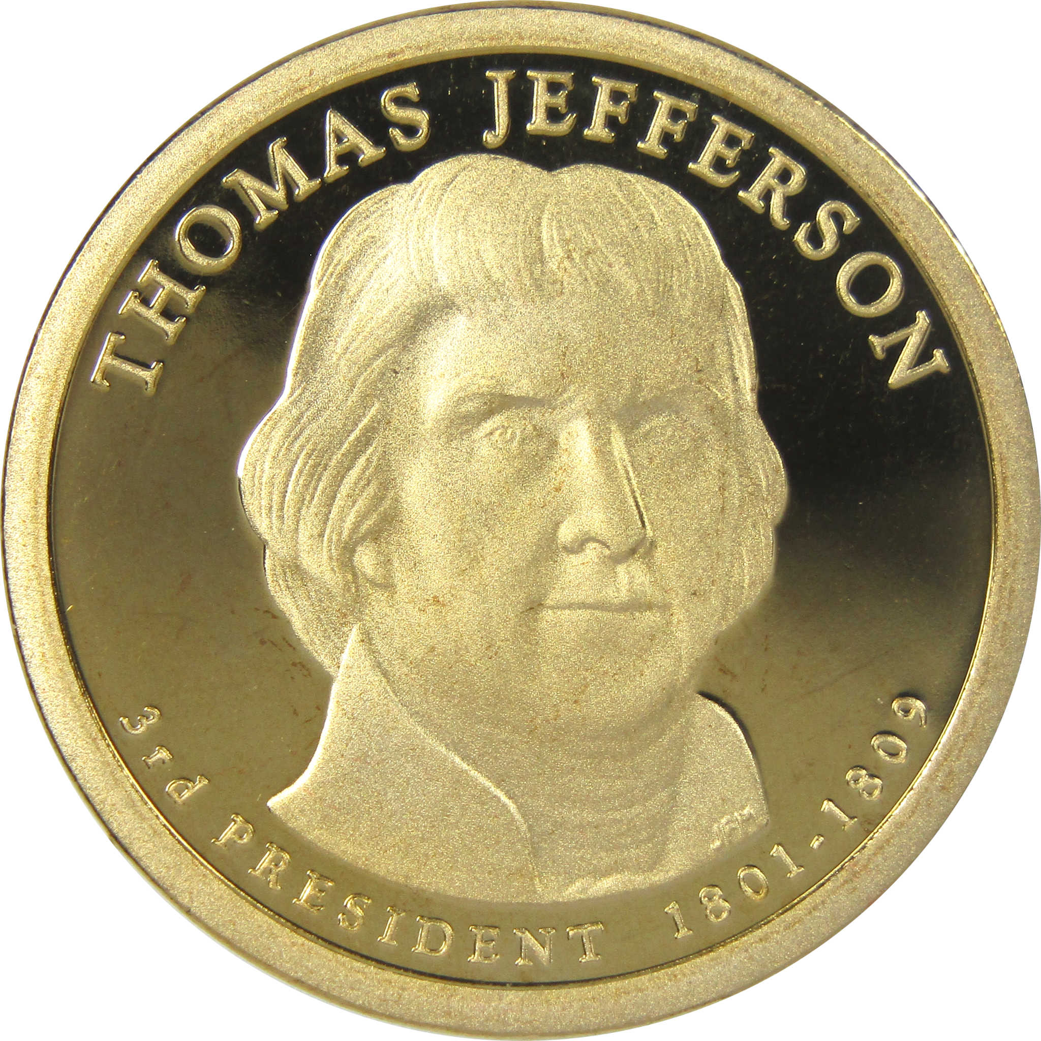 2007 S Thomas Jefferson Presidential Dollar Choice Proof $1 Coin