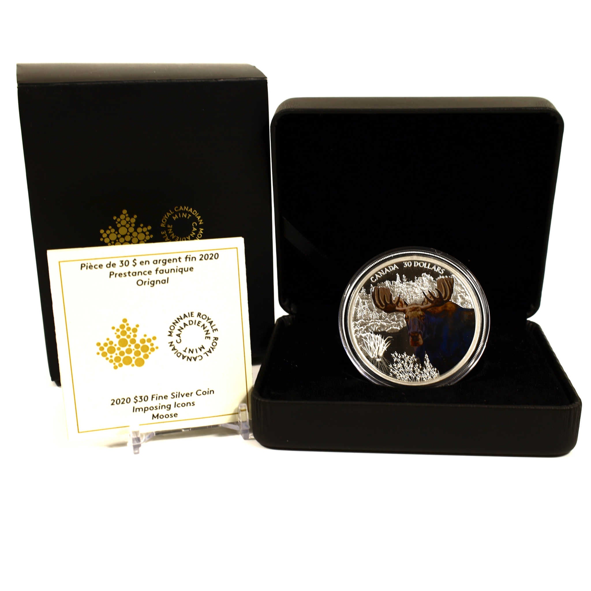 Imposing Icons Moose Silver $30 Proof 2020 Canada COA SKU:CPC7027