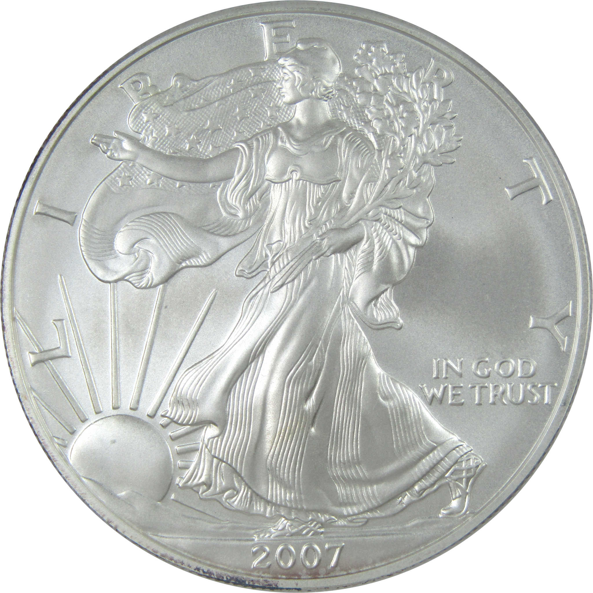 2007 W American Silver Eagle SP 70 ANACS $1 Burnished SKU:CPC8020