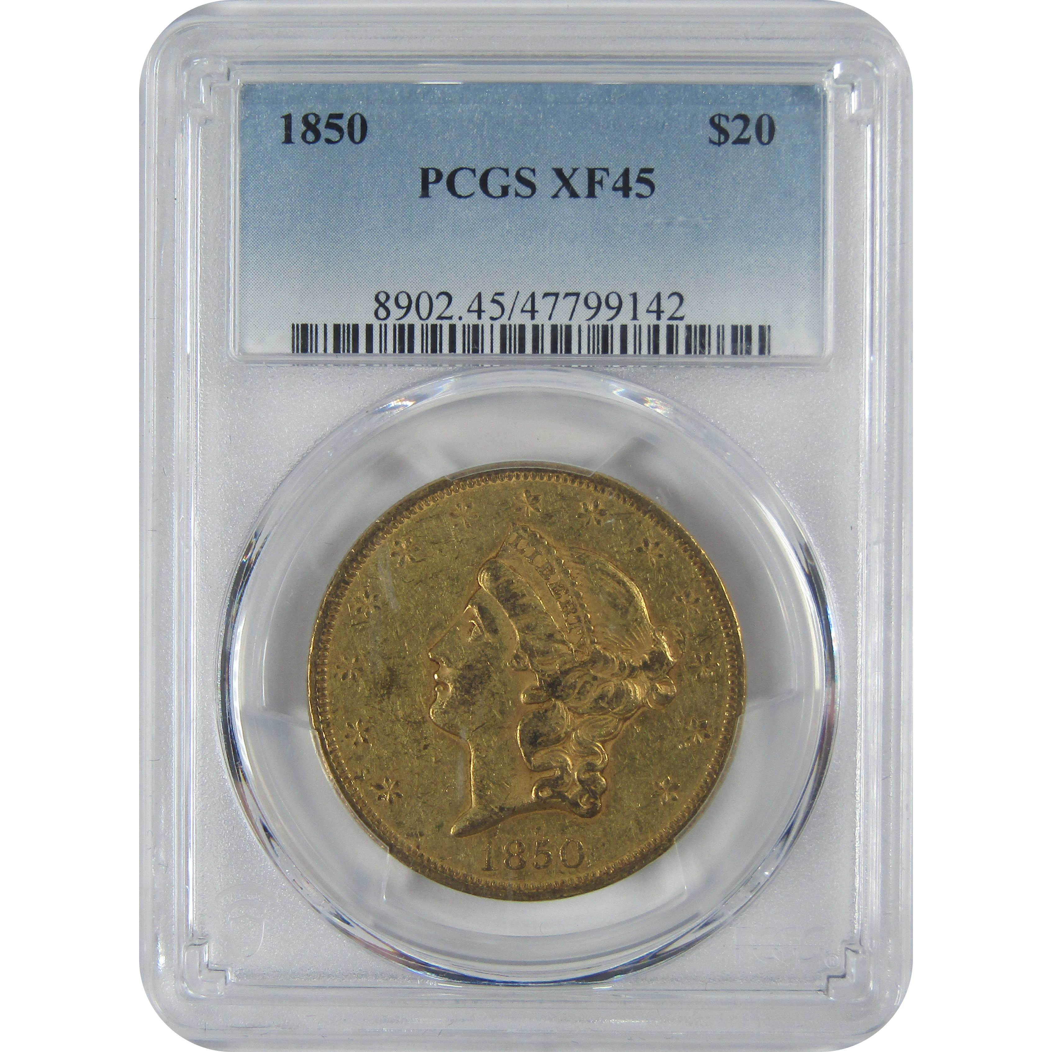 1850 Liberty Head Double Eagle XF 45 PCGS Gold $20 Coin