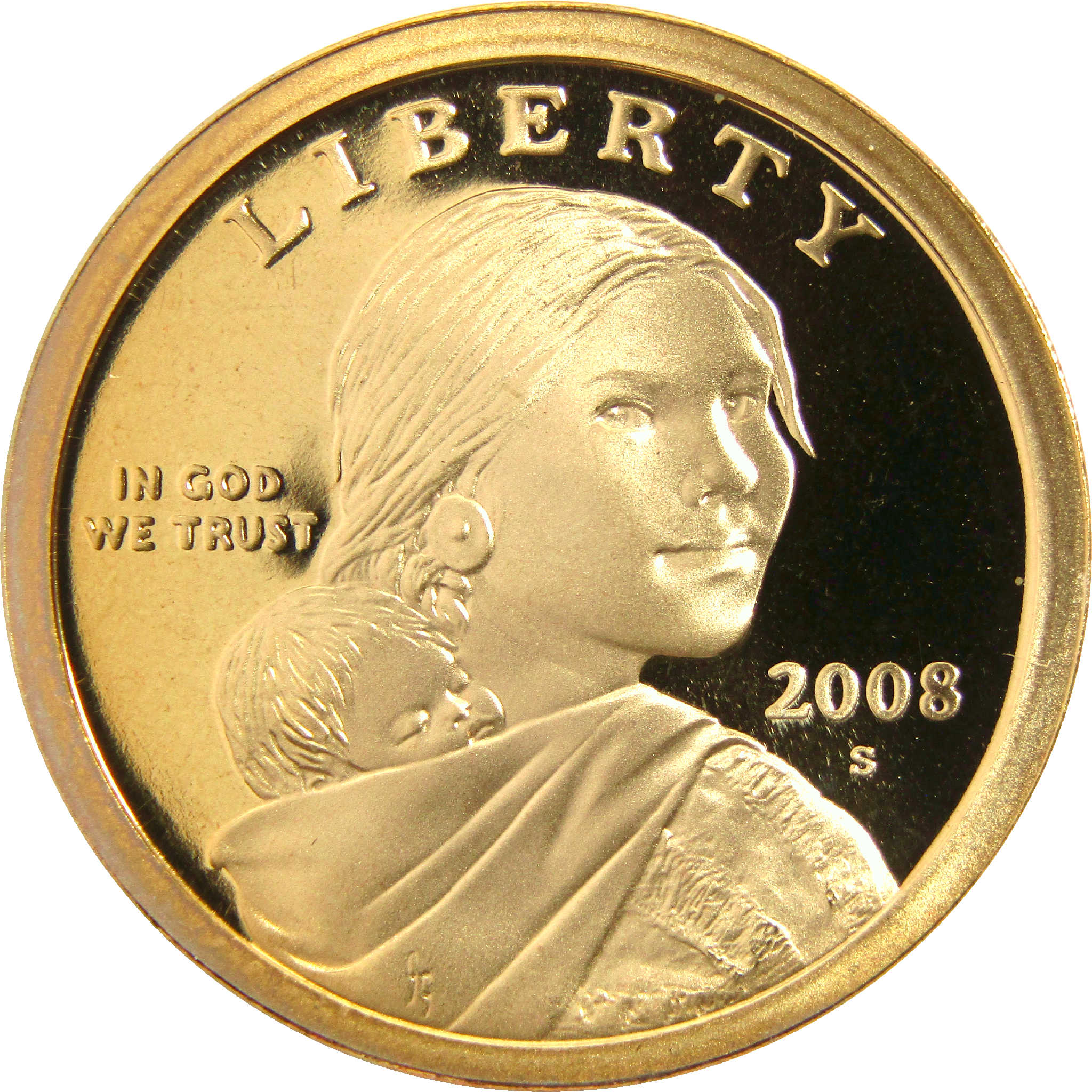 2008 S Sacagawea Native American Dollar Choice Proof $1 Coin