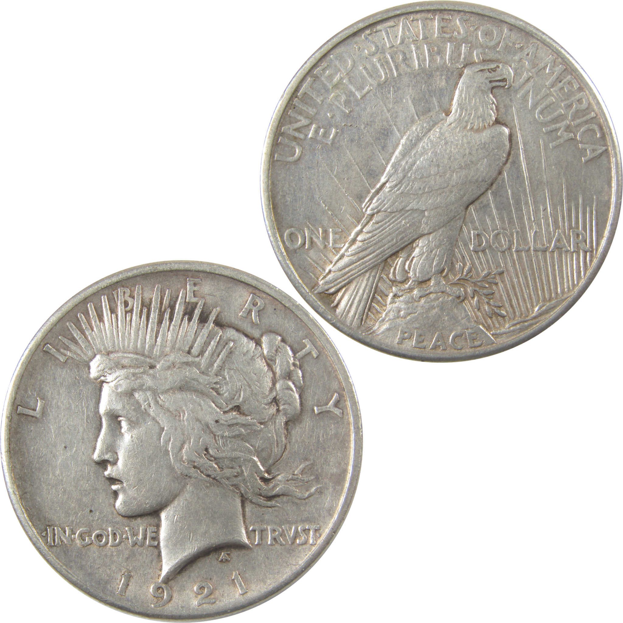 1921 High Relief Peace Silver Dollar XF EF Extremely Fine SKU:I24307