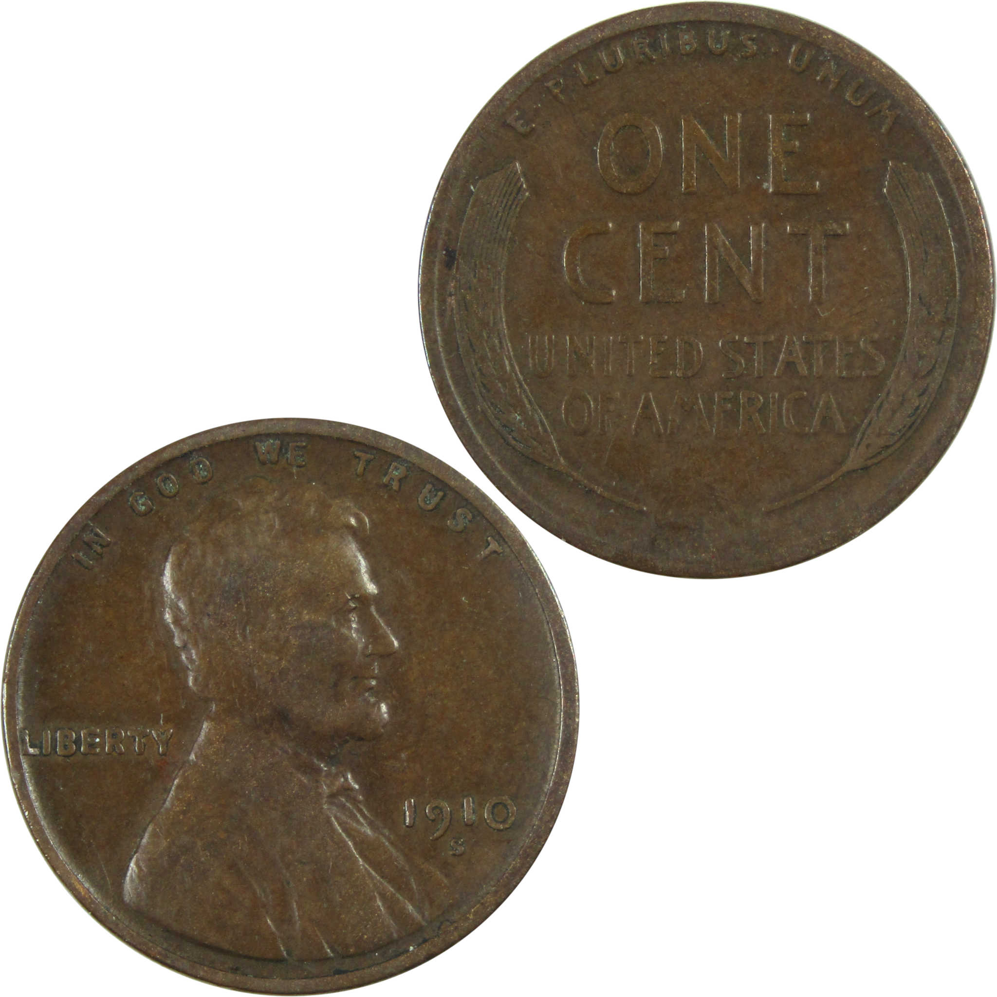 1910 S Lincoln Wheat Cent VF Very Fine Penny 1c Coin SKU:I14336