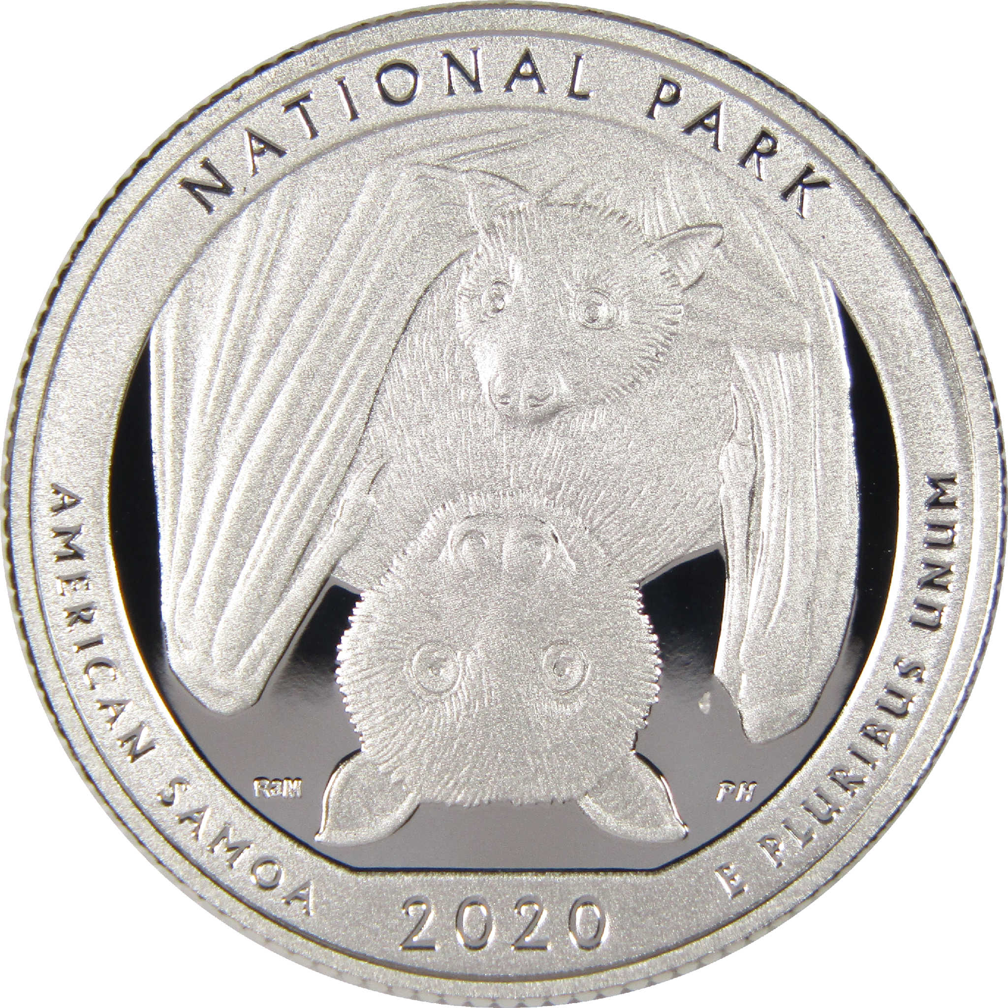 2020 S American Samoa National Park Quarter .999 Silver 25c Proof Coin