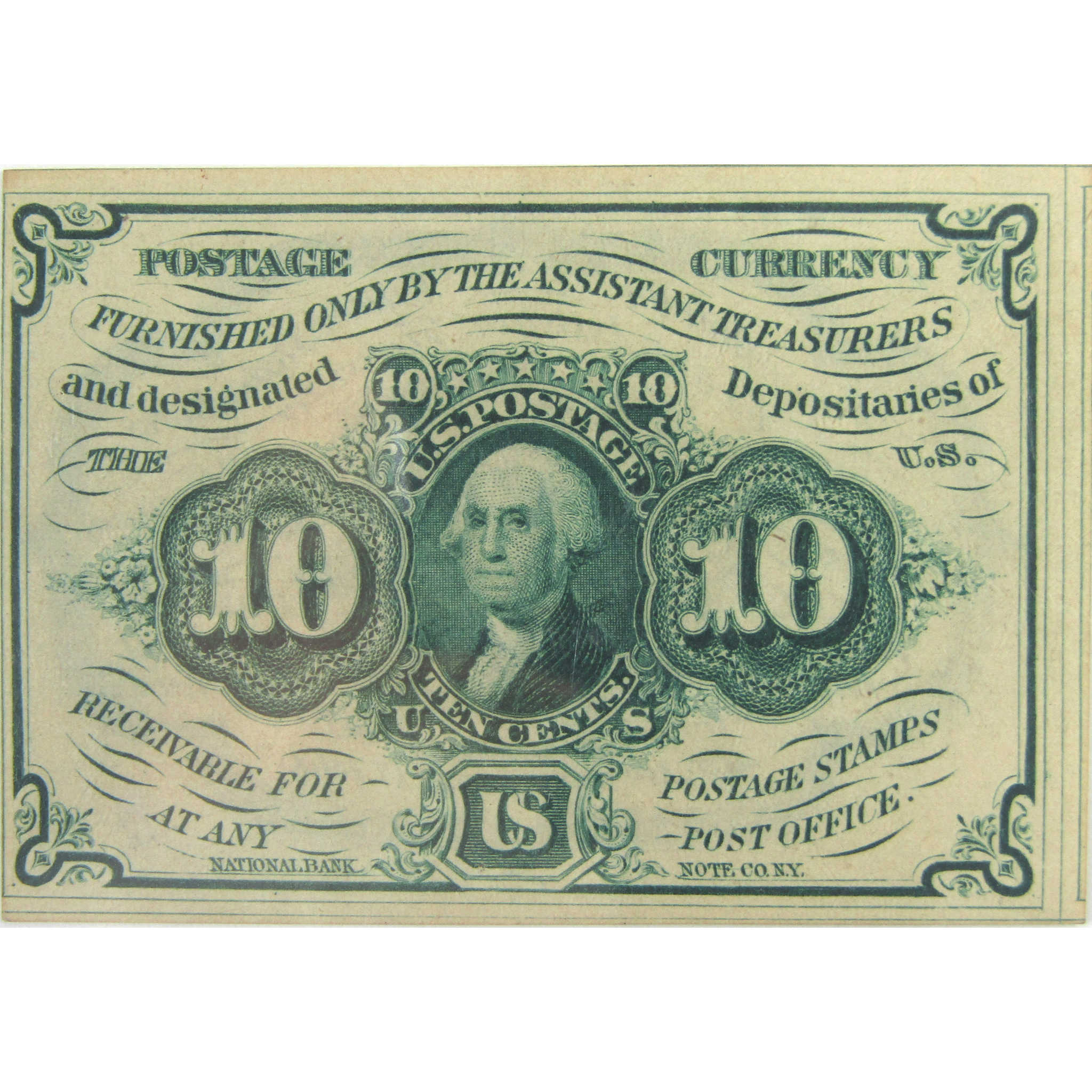 10C Fractional Note First Issue FR#1242 Choice Uncirculated 63 PMG