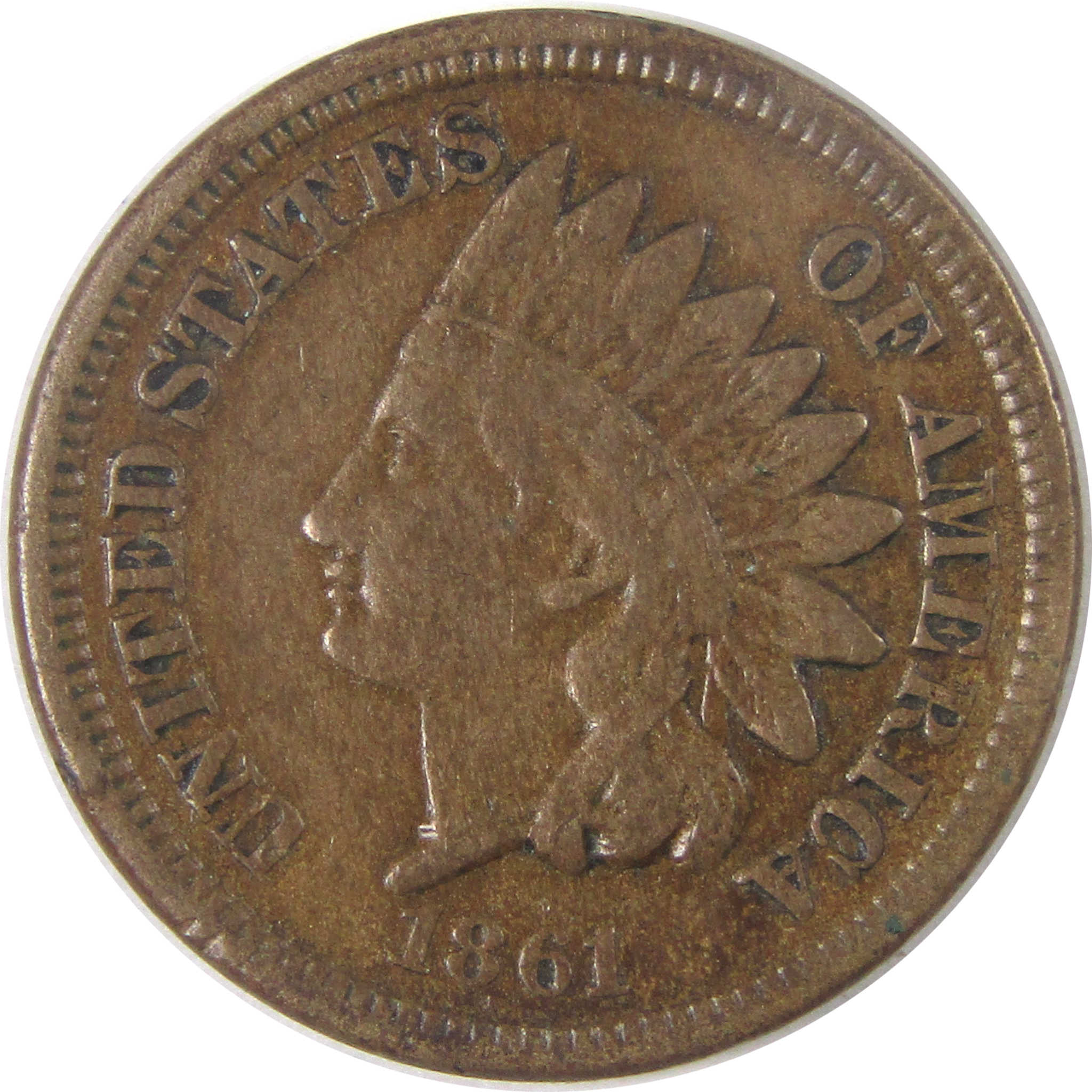 1861 Indian Head Cent VF Very Fine Penny 1c Coin SKU:I17230