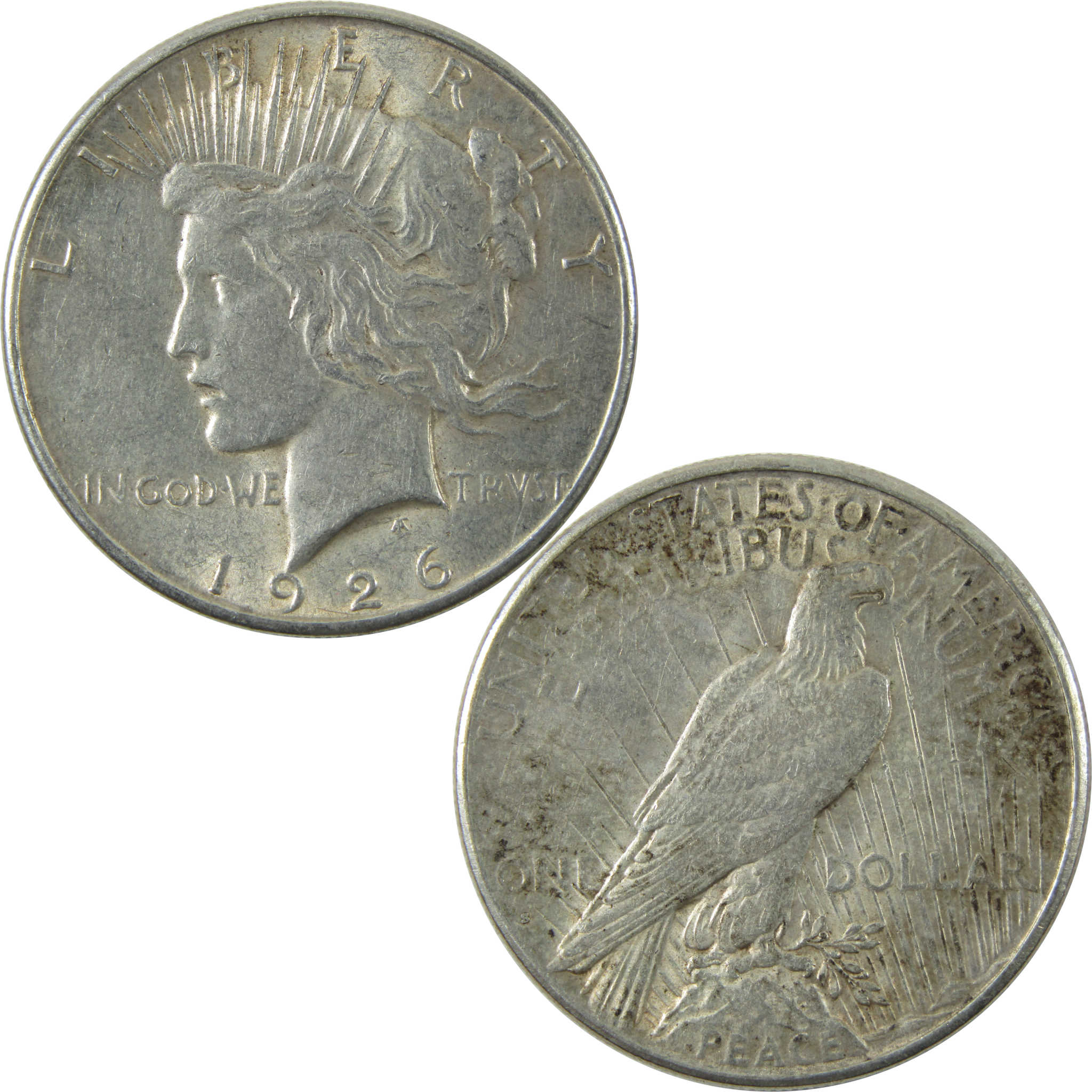 1926 S Peace Dollar AU About Uncirculated Silver $1 Coin SKU:I14215