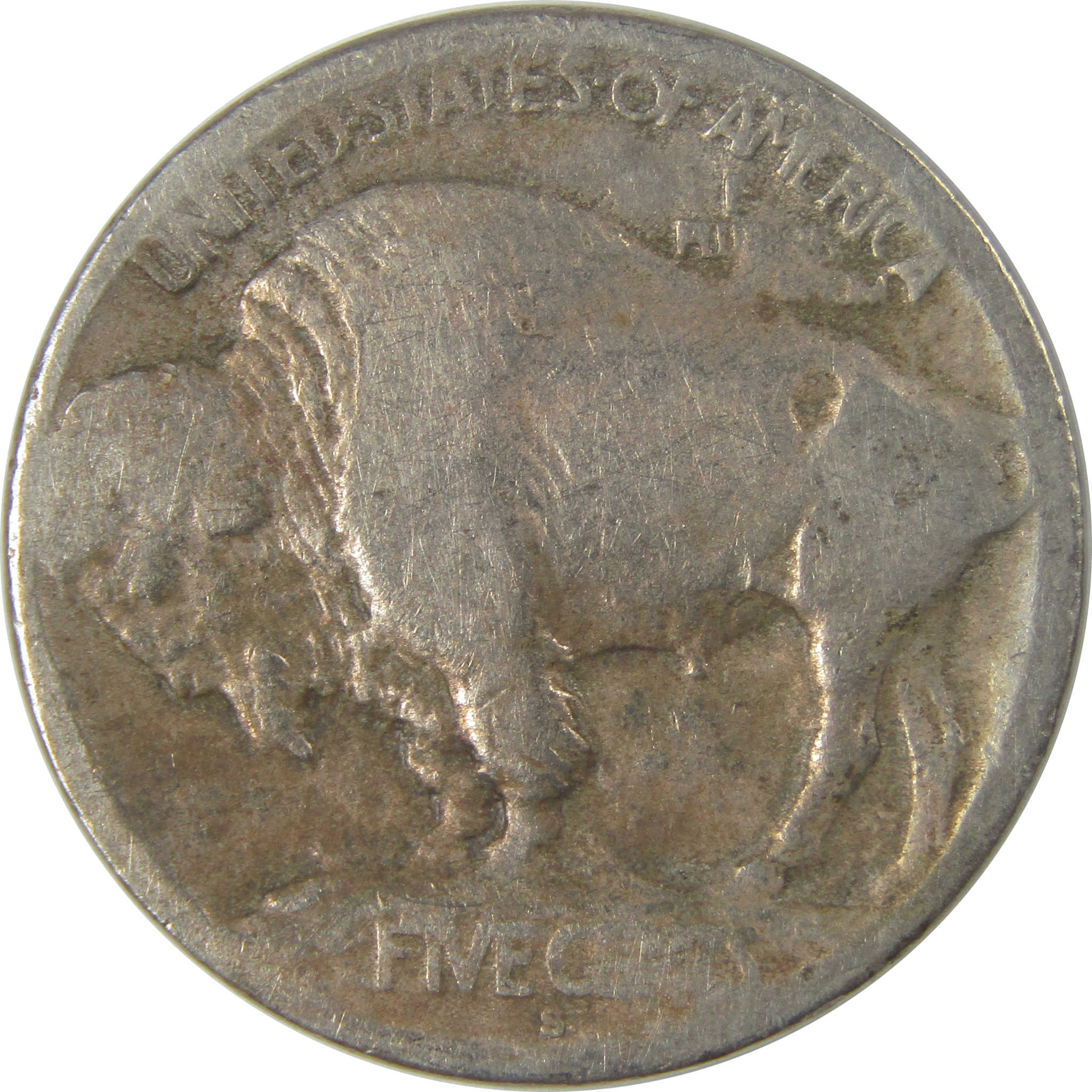 1913 S Type 1 Indian Head Buffalo Nickel FR Fair Details SKU:I22831