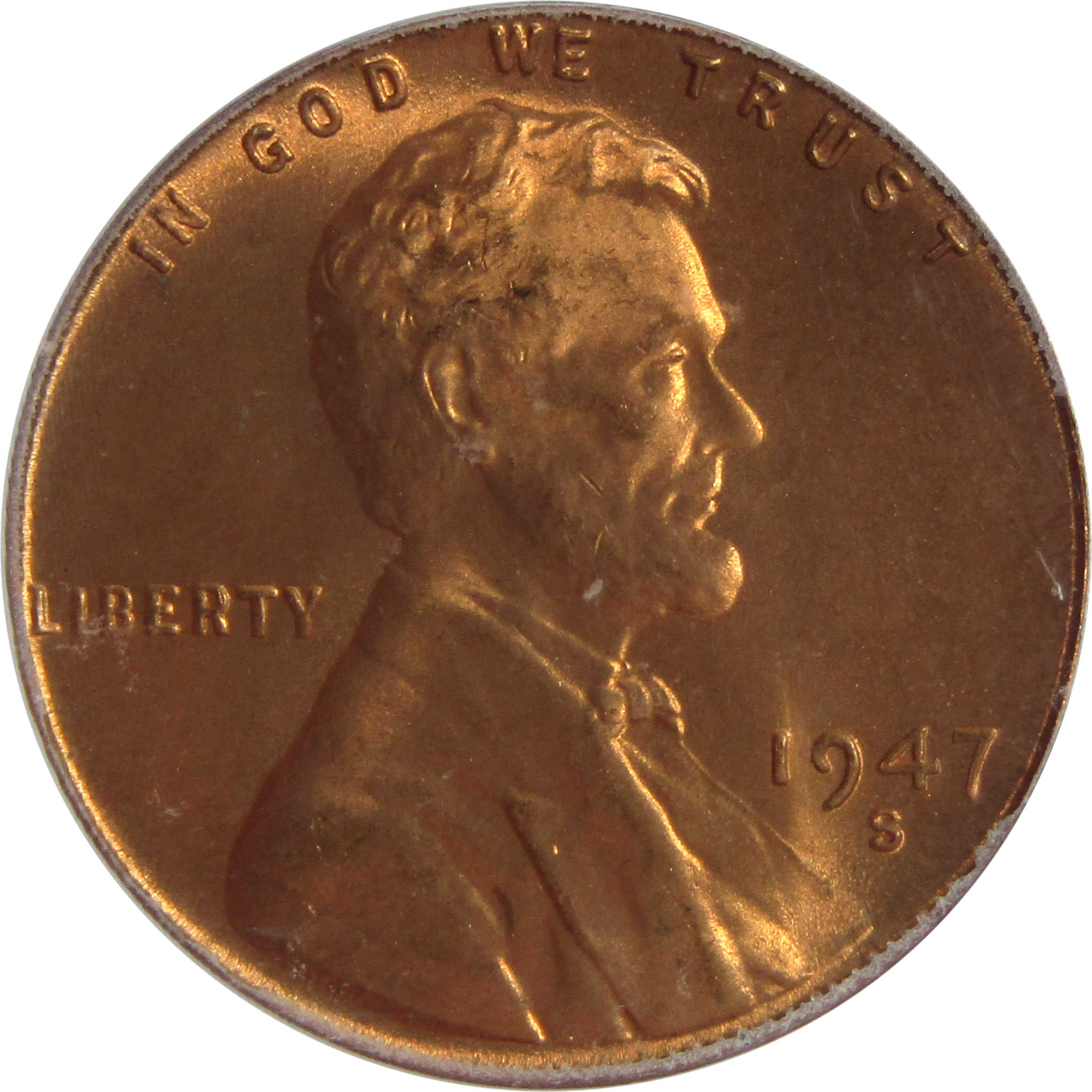 1947 S Lincoln Wheat Cent MS 66 RD PCGS Penny Uncirculated SKU:CPC7428