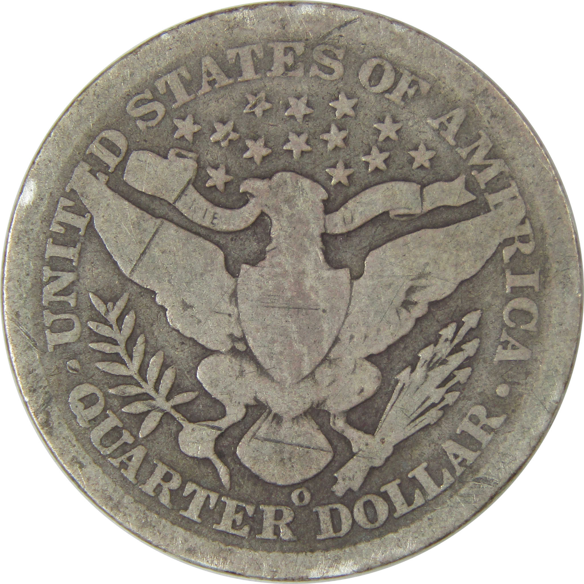 1896 O Barber Quarter AG About Good Silver 25c Coin SKU:I22785