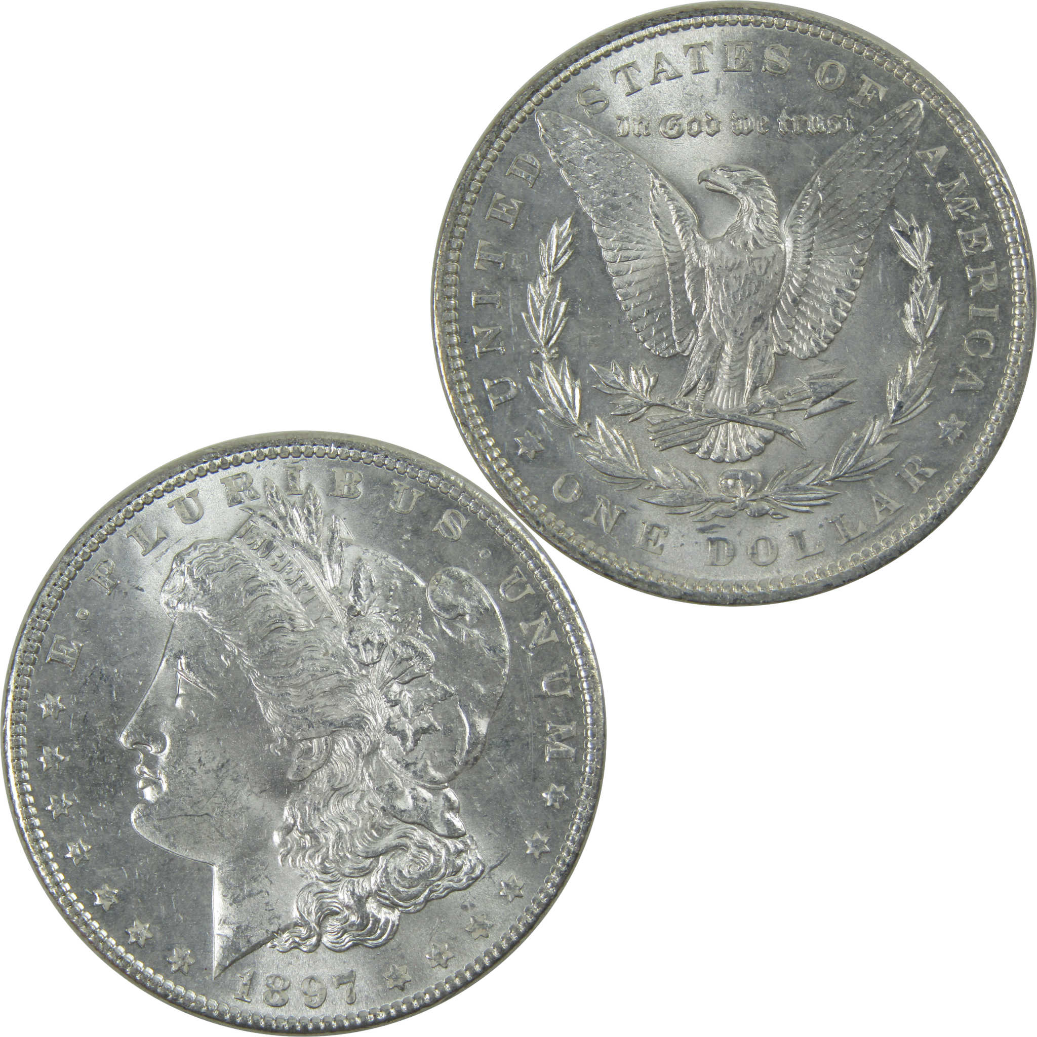 1897 Morgan Dollar Uncirculated Silver $1 Coin SKU:I16626 - Morgan coin - Morgan silver dollar - Morgan silver dollar for sale - Profile Coins &amp; Collectibles