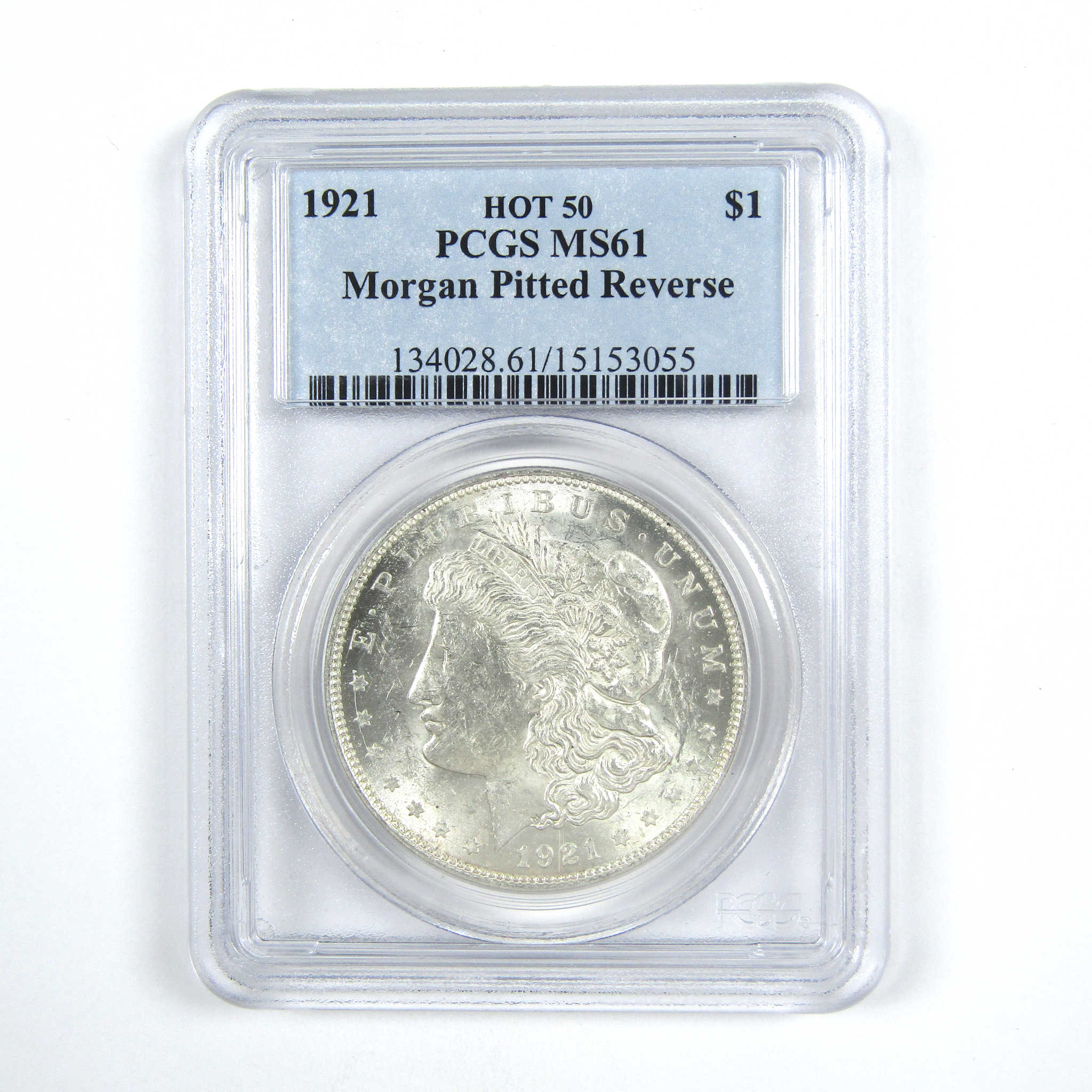 1921 Pitted Reverse Morgan Dollar MS 61 PCGS Silver $1 SKU:CPC7334 - Morgan coin - Morgan silver dollar - Morgan silver dollar for sale - Profile Coins &amp; Collectibles