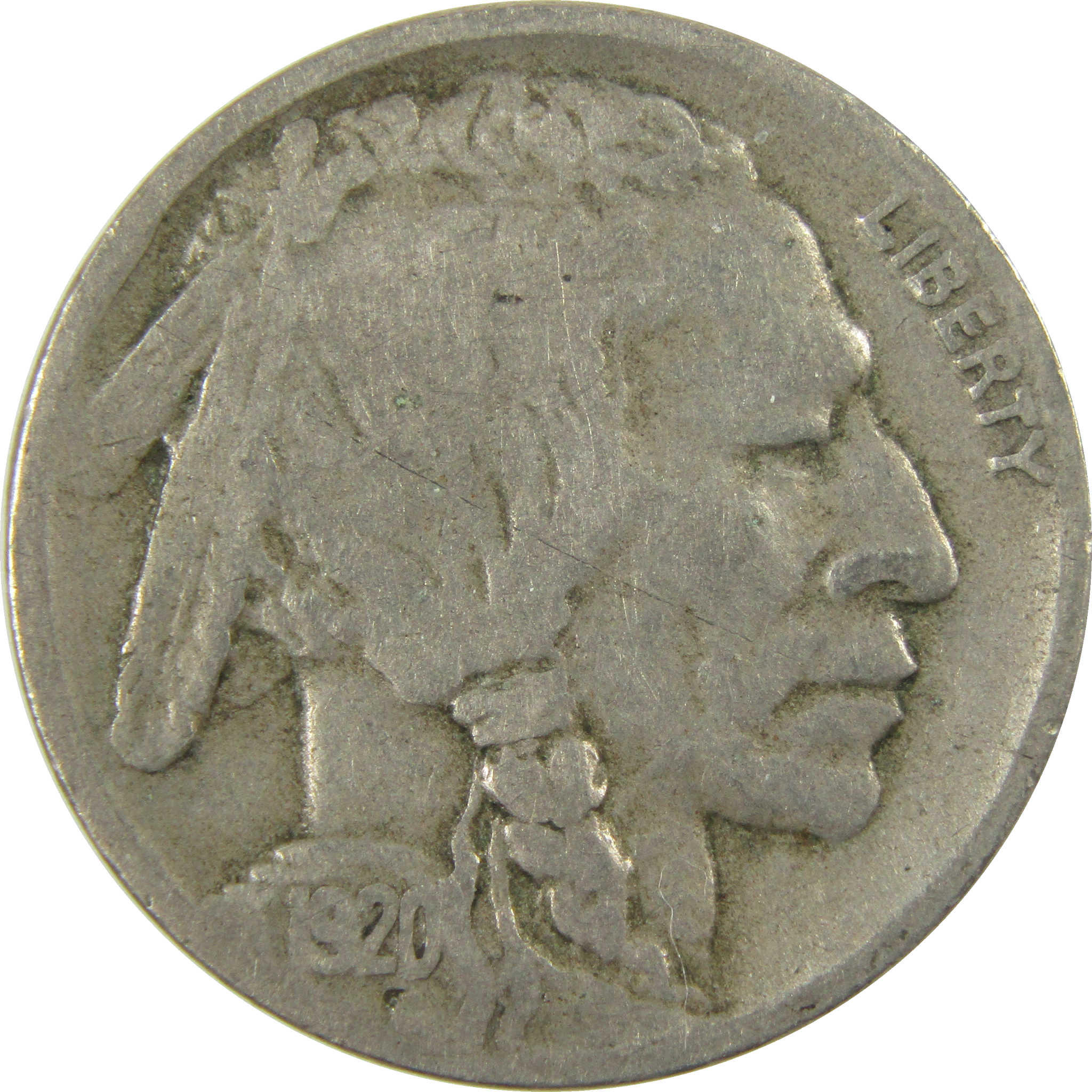 1920 D Indian Head Buffalo Nickel VG Very Good Details SKU:I28212
