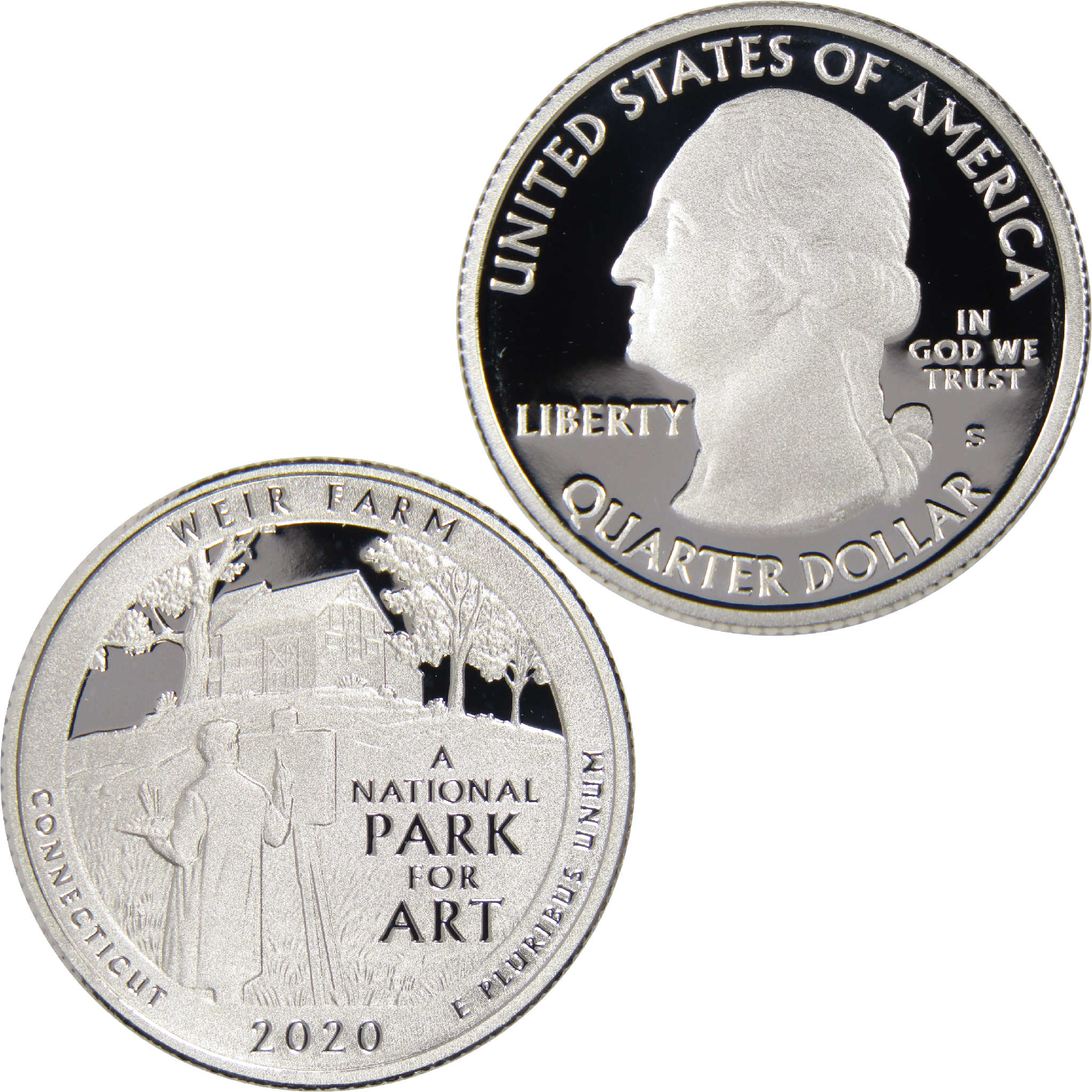 2020 S Weir Farm National Historic Site Quarter .999 Silver 25c Proof