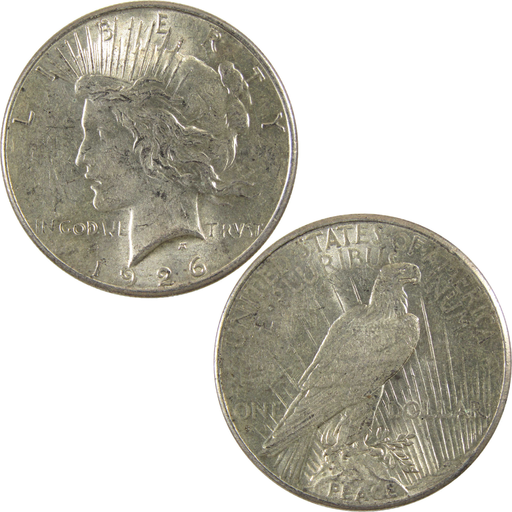 1926 S Peace Dollar AU About Uncirculated Silver $1 Coin SKU:I11527