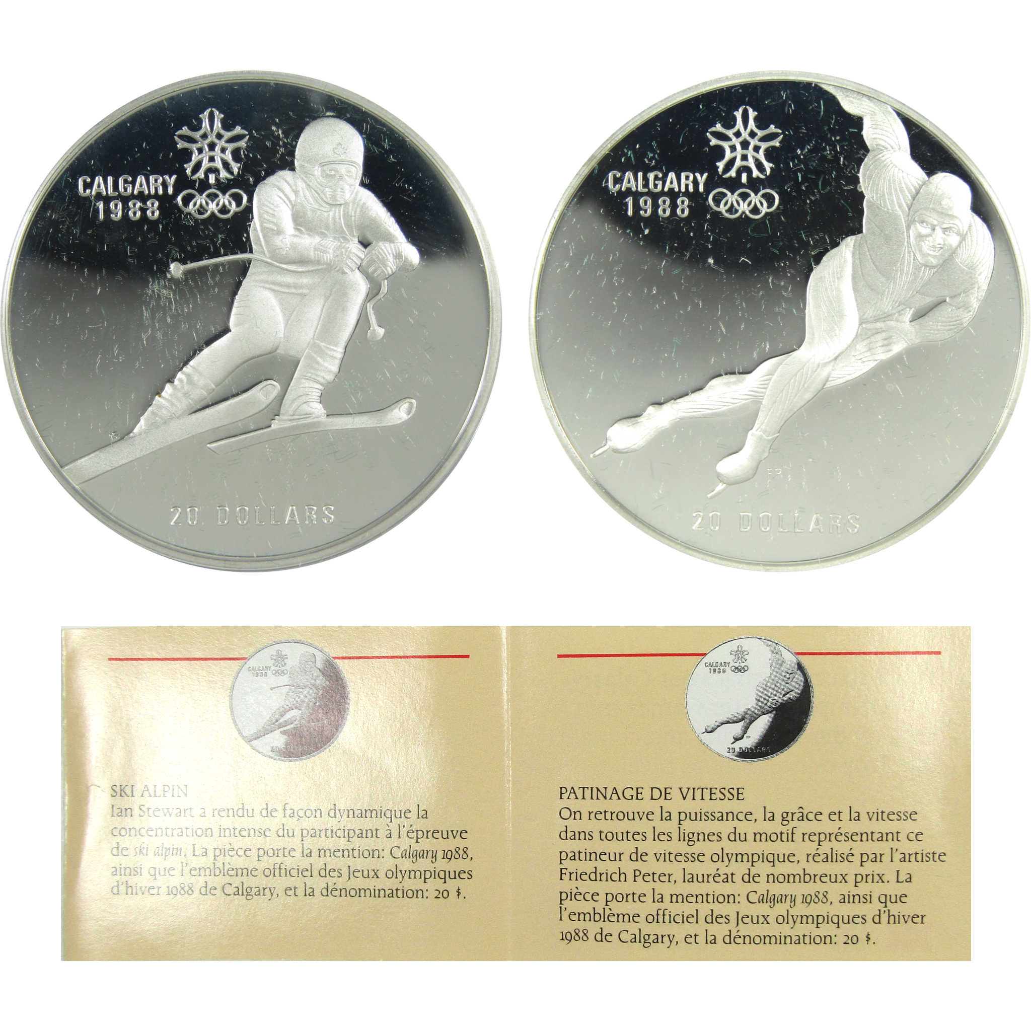 1988 Calgary Olympics Canadian 11 Coin Set Silver & Gold SKU:CPC7523